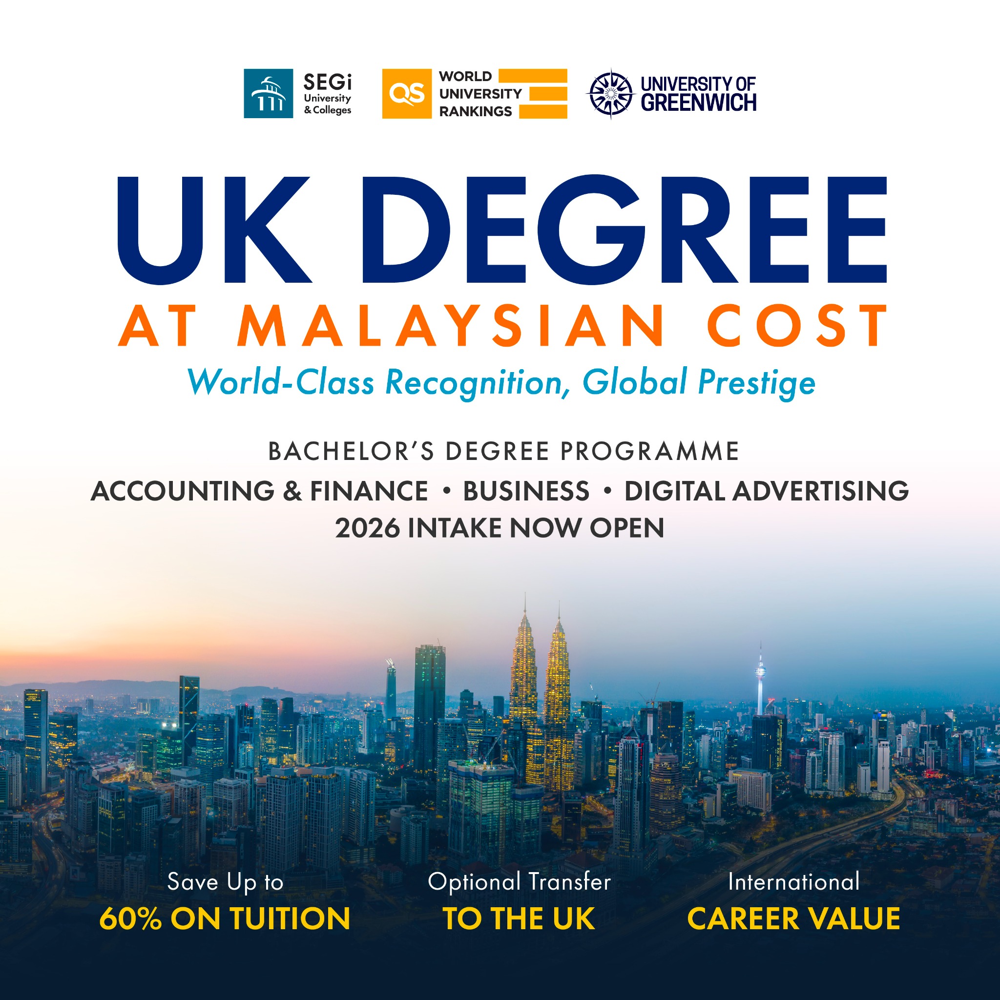 SEGi University & Colleges Facebook ad