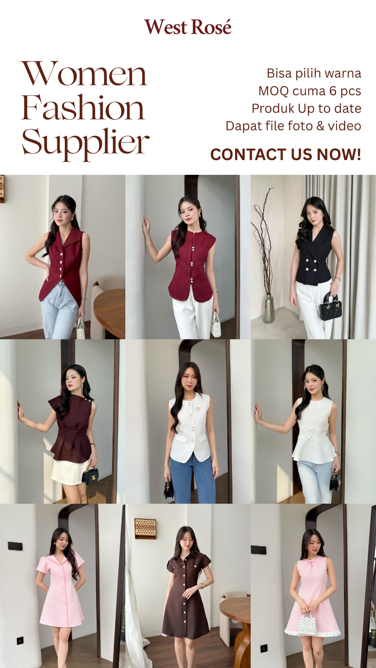 West Rosé Supplier Baju Grosir Wanita Facebook ad