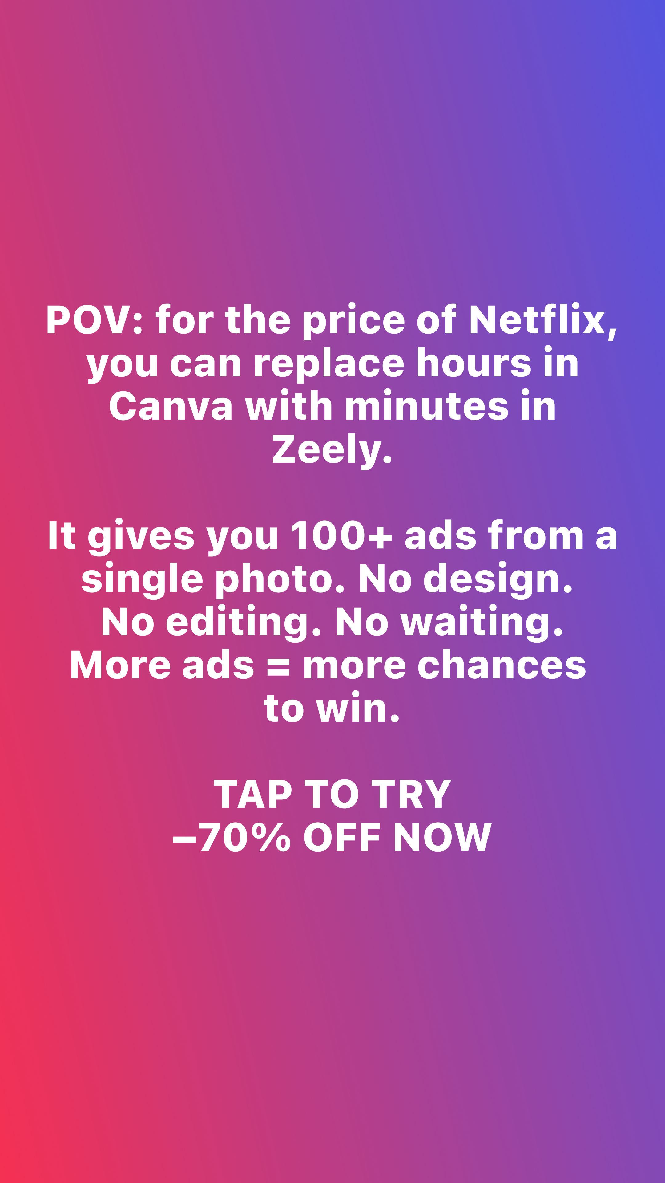 Zeely Facebook ad