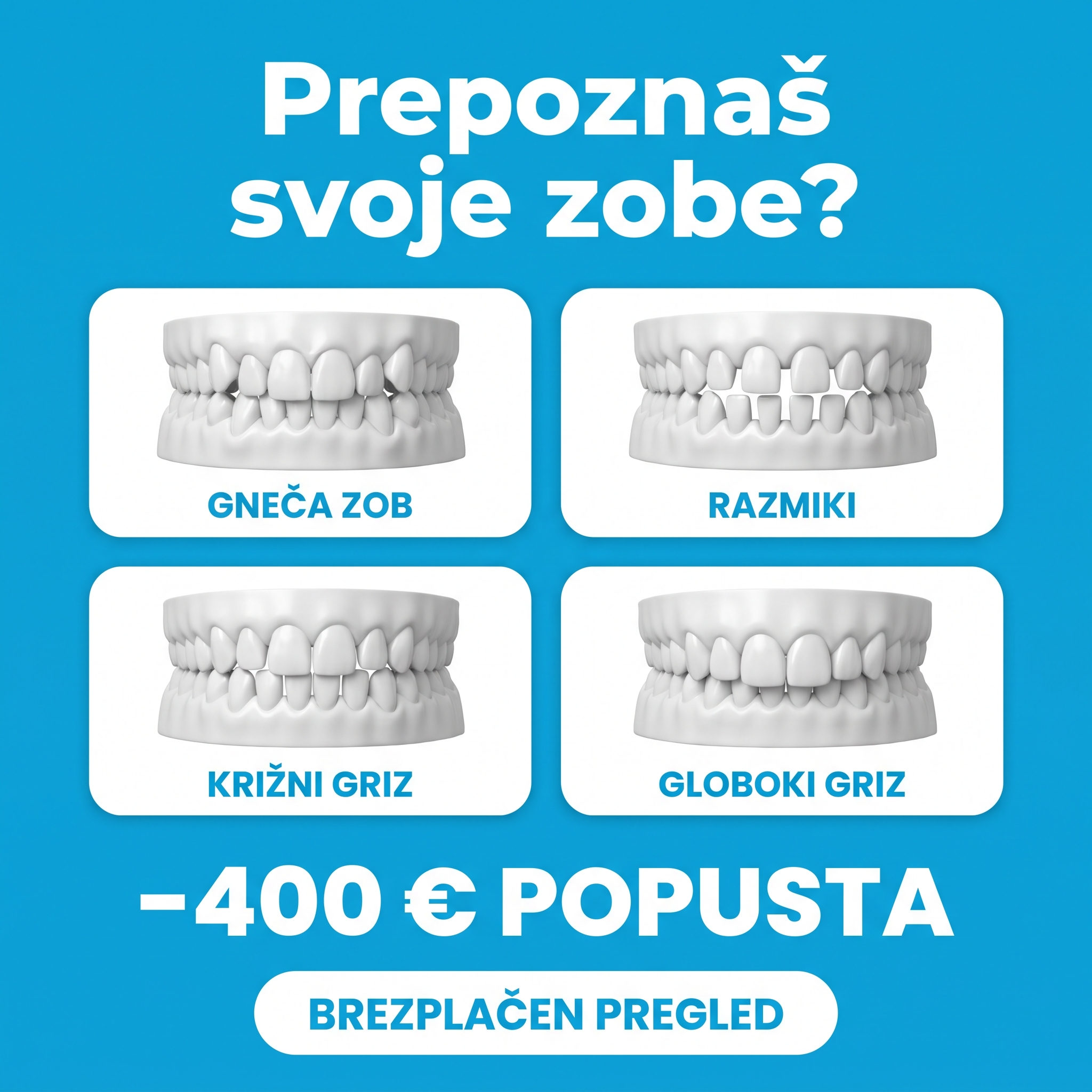OrthoDental Facebook ad: Prihranite 400 € na Invisalign