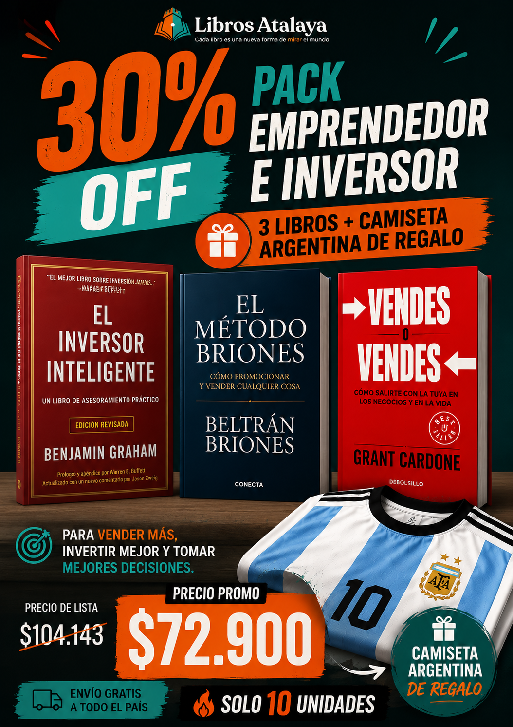 Libros Atalaya Facebook ad: Libros que ayudan a vender más, invertir mejor…