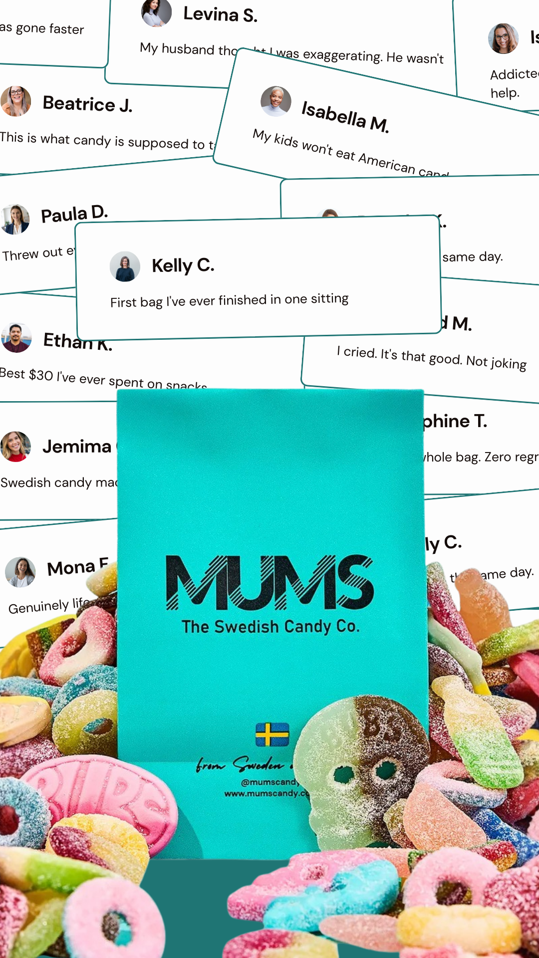 Mums - The Swedish Candy Co. Facebook ad