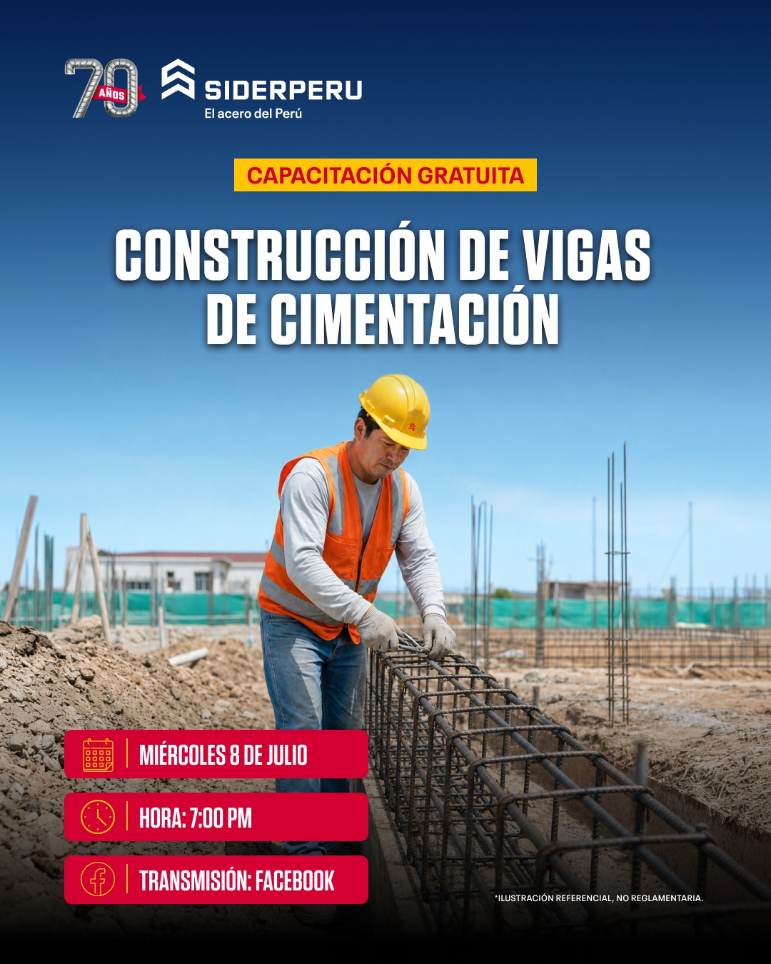 SIDERPERU Facebook ad: Maestro, capacítate gratis y domina la construcción de…