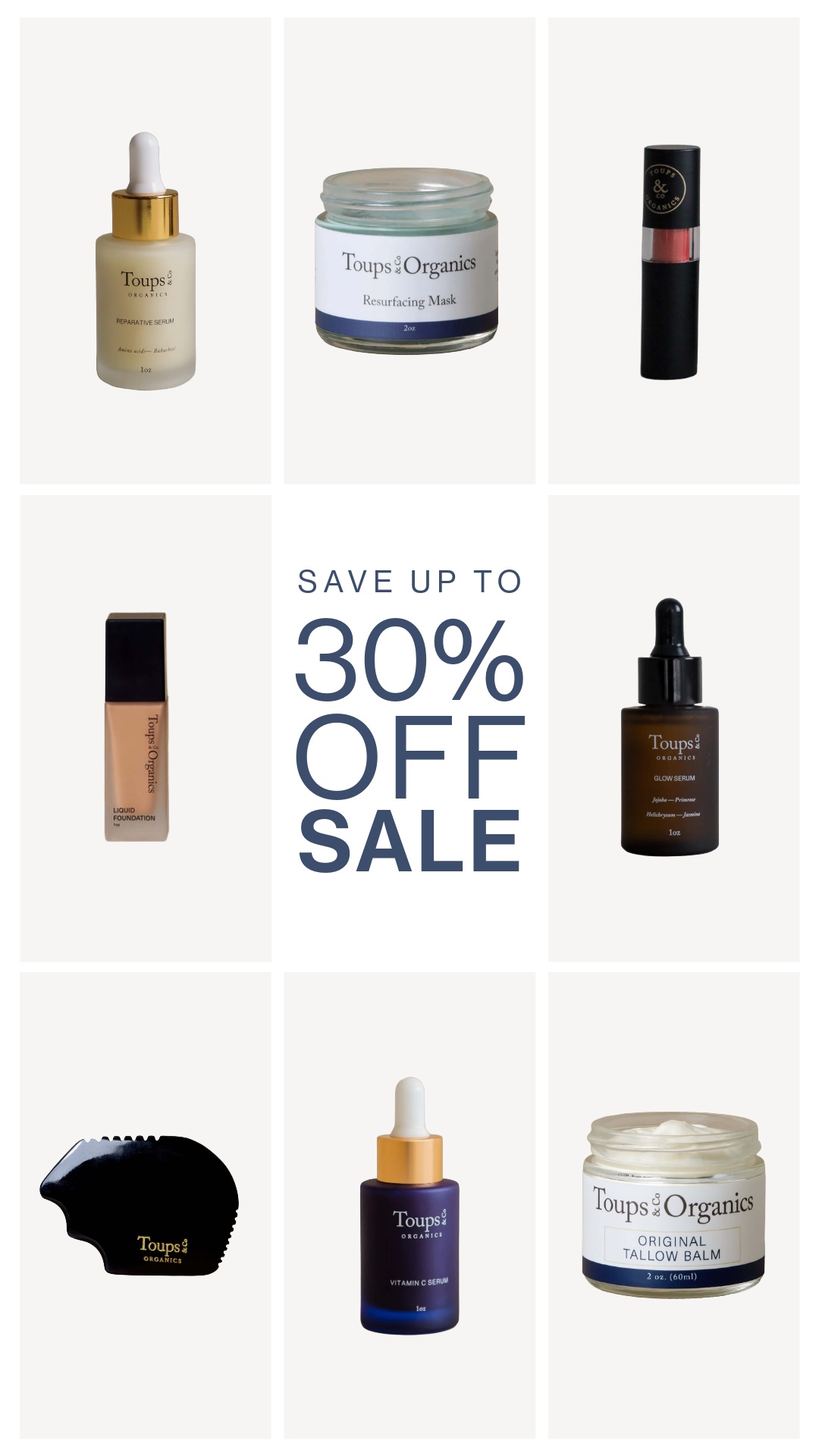 Toups and Co Organics Facebook ad