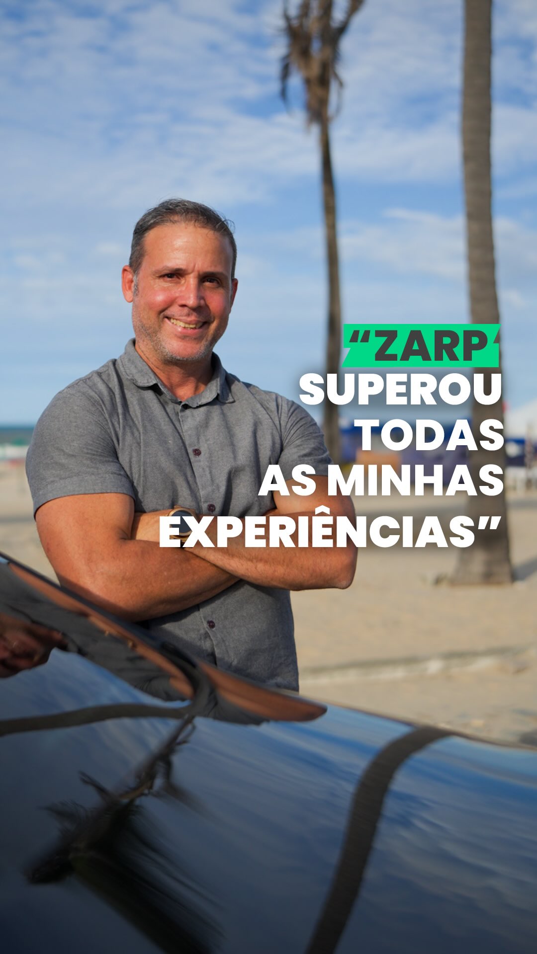 Zarp Localiza Facebook ad: O Daniel já teve outras experiências como motorista…