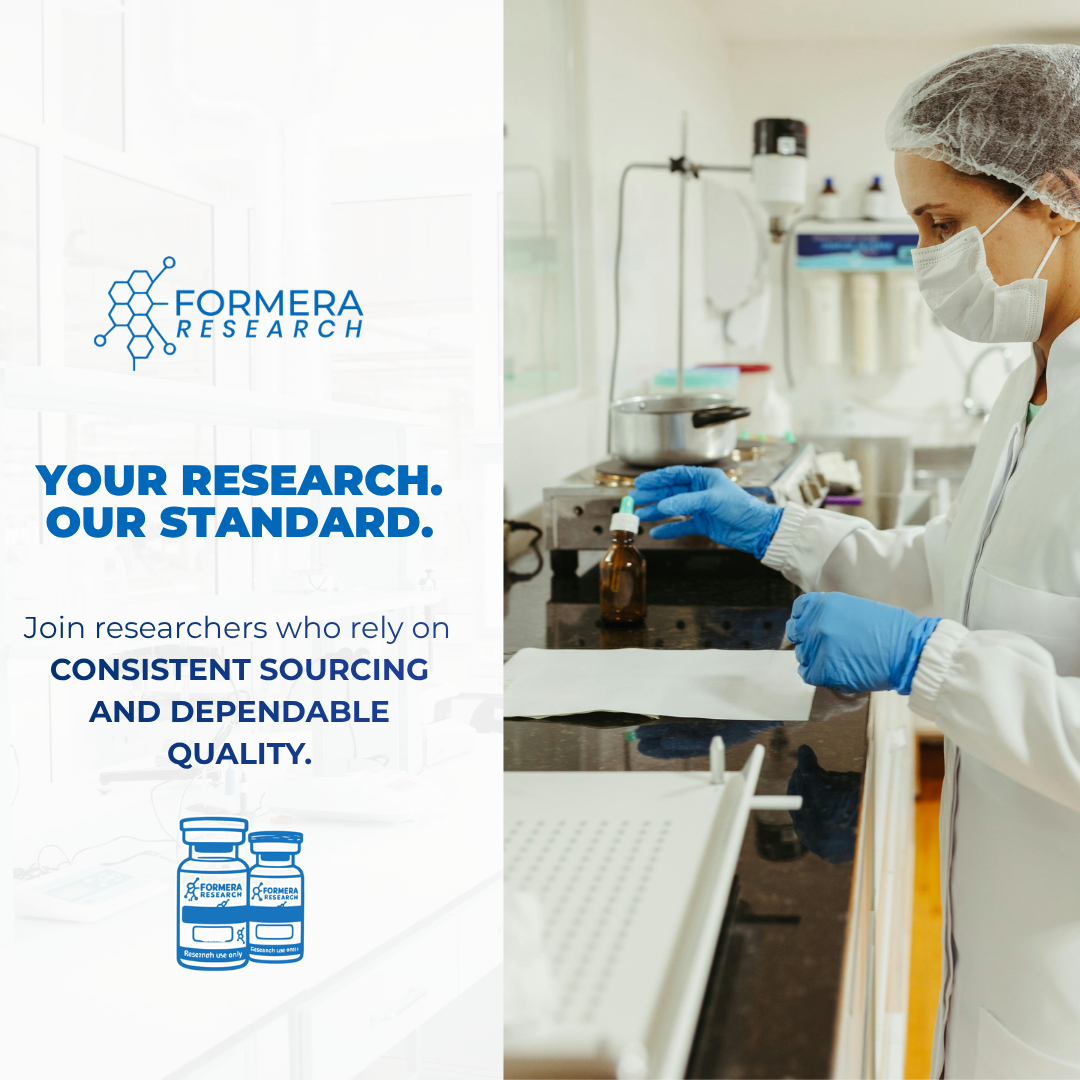 Formera Research US Facebook ad: Laboratory-Grade Research Compounds