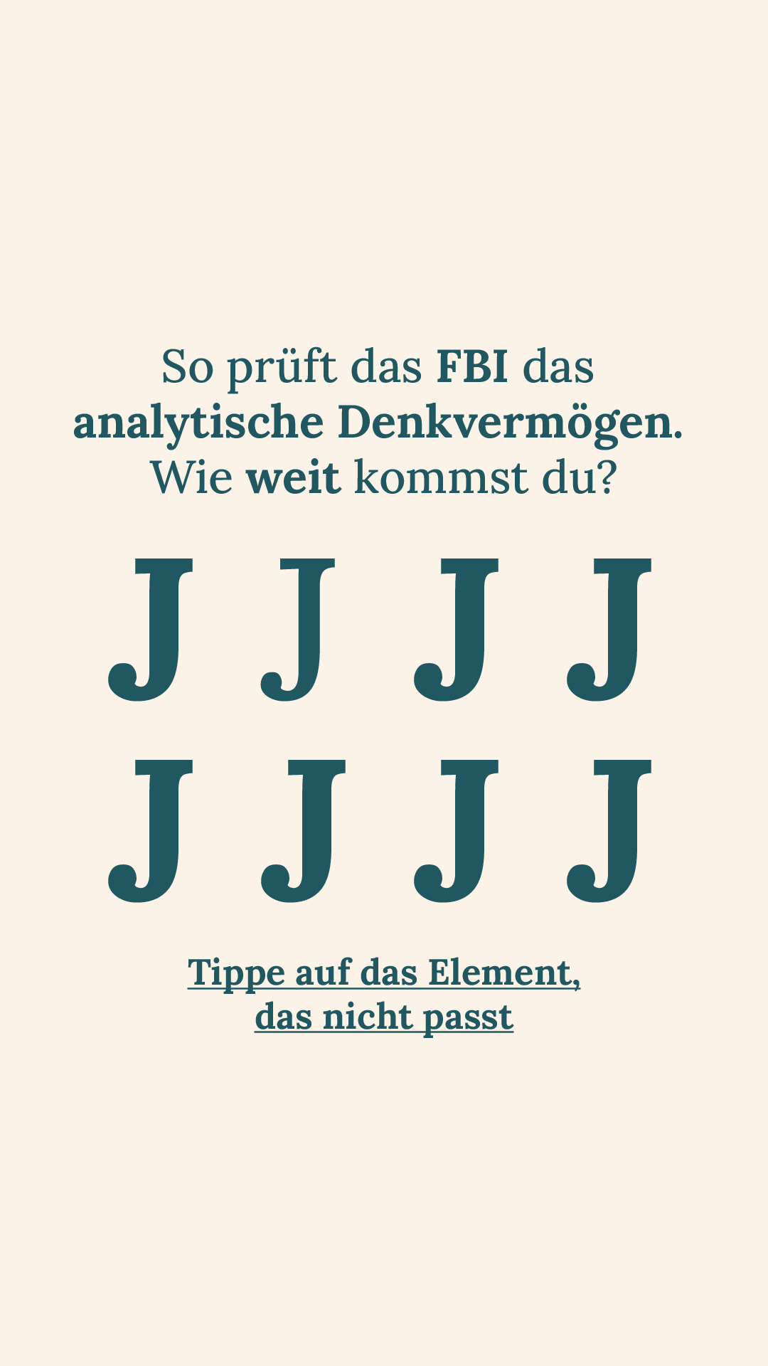 International IQ test Facebook ad