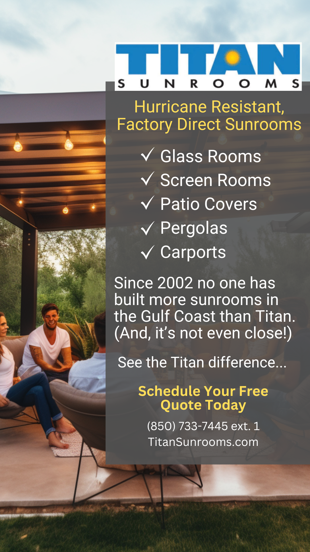 Titan Sunrooms Facebook ad