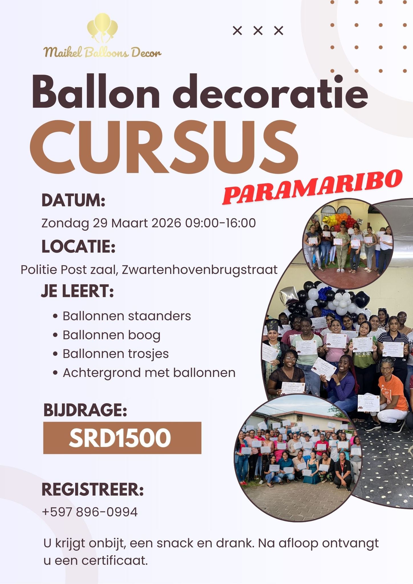Maikel Balloons Decor Facebook ad: Wil jij leren decoreren voor je eigen huisfeestjesβ¦