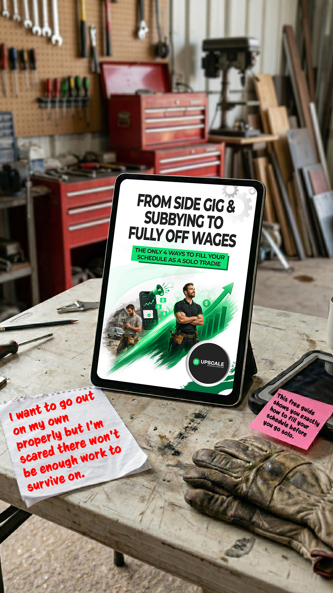 UpScale Tradie Business Coaching Facebook ad