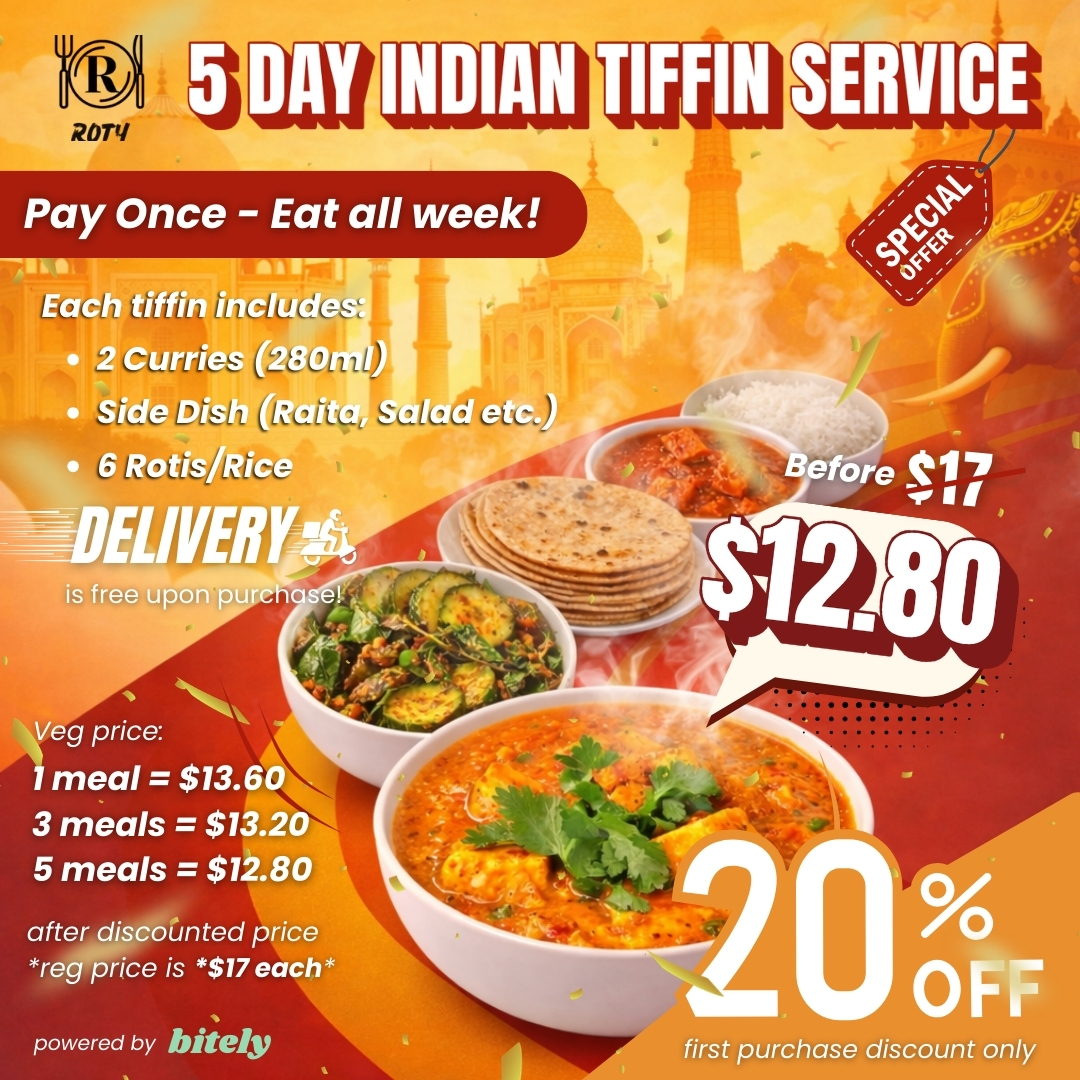 Roty Facebook ad: 5 DAYS TIFFIN PROMO!