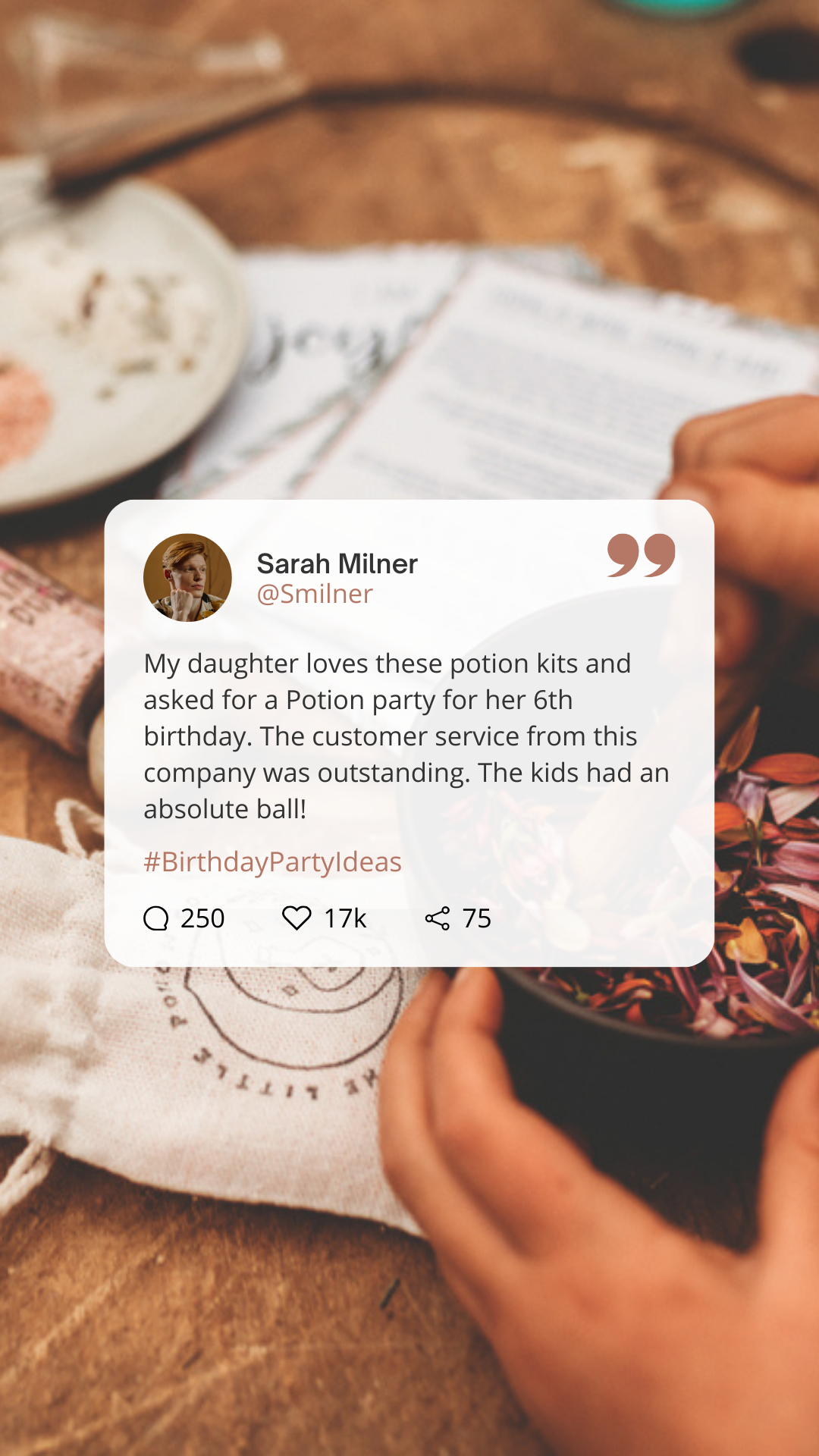 The Little Potion Co Facebook ad