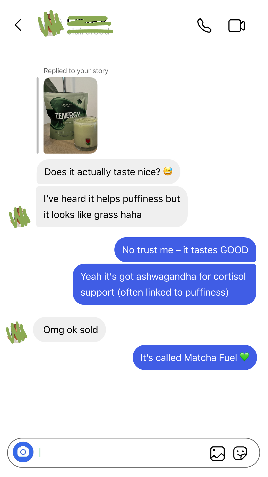 Matcha Fuel Facebook ad