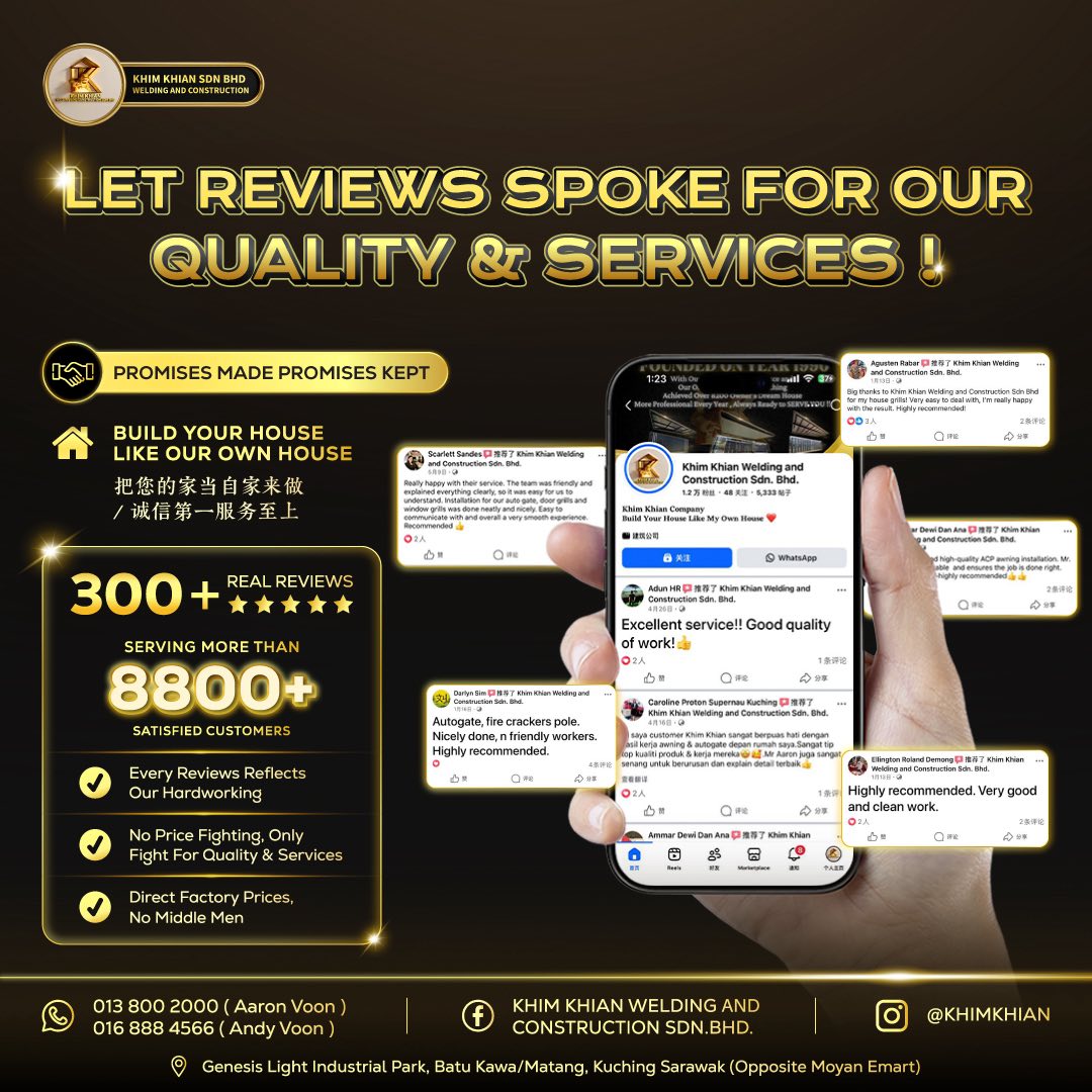 Khim Khian Welding and Construction Sdn. Bhd. Facebook ad: , Not Afraid of Pricing, More Afraid of…
