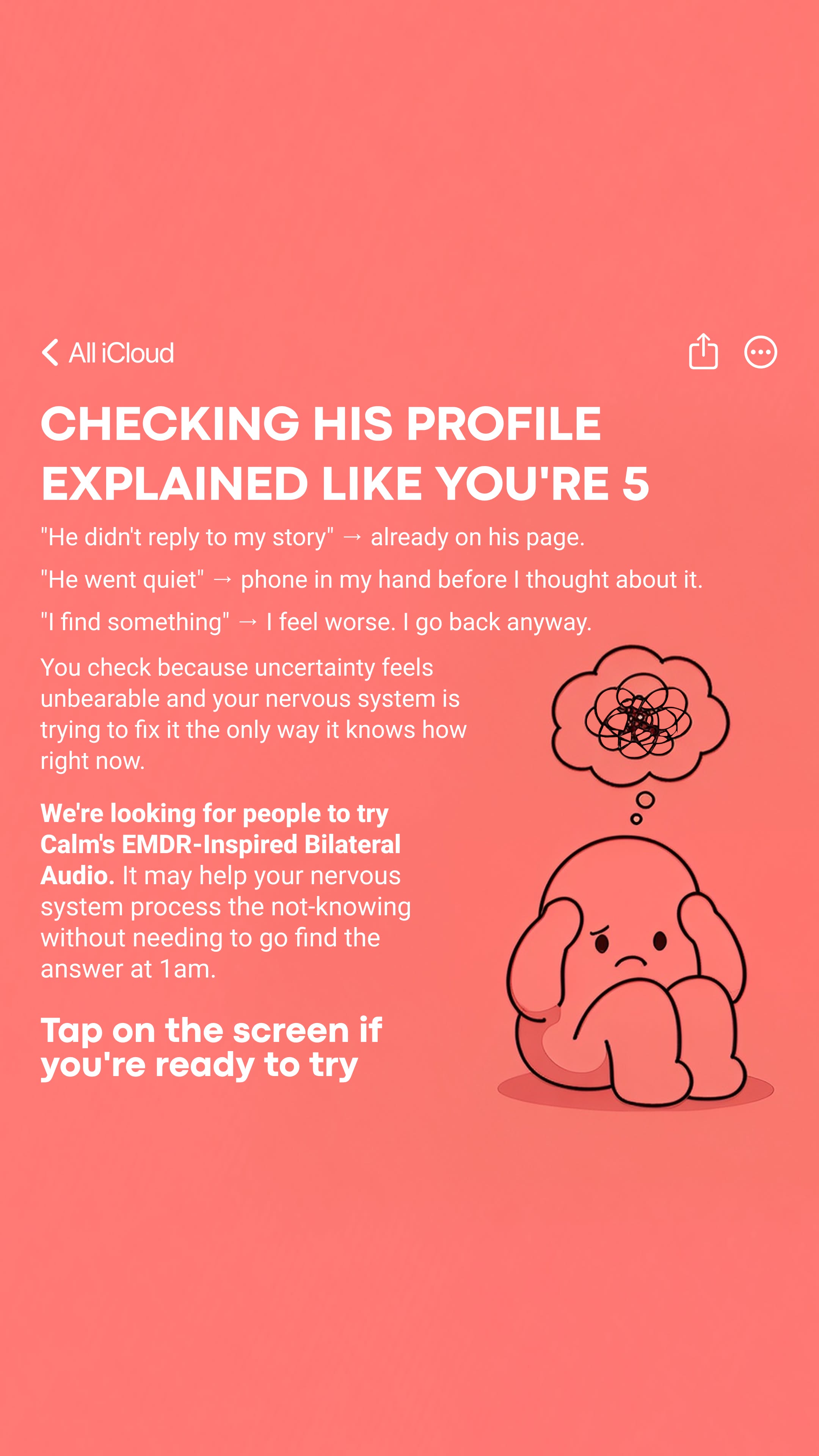 Calm Facebook ad