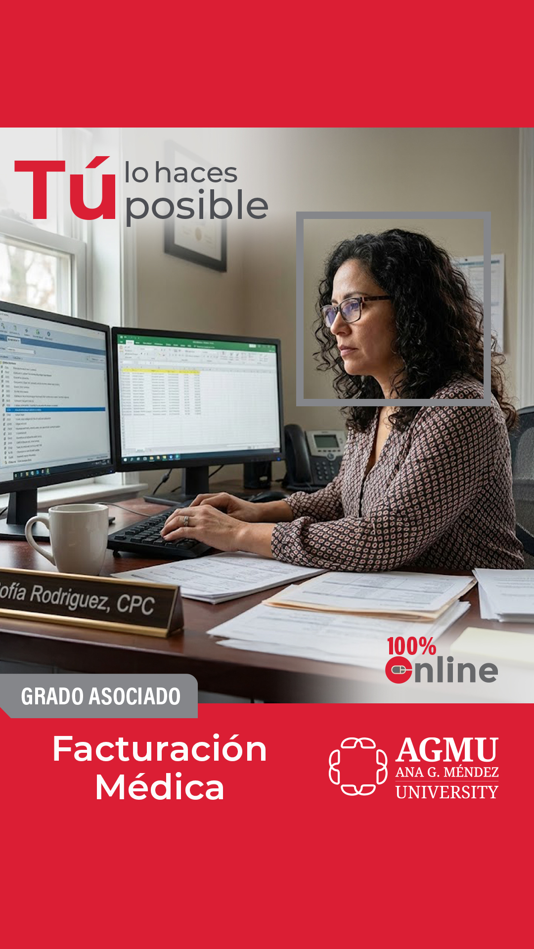 Ana G. Méndez University (Online) Facebook ad from Jan 22, 2026