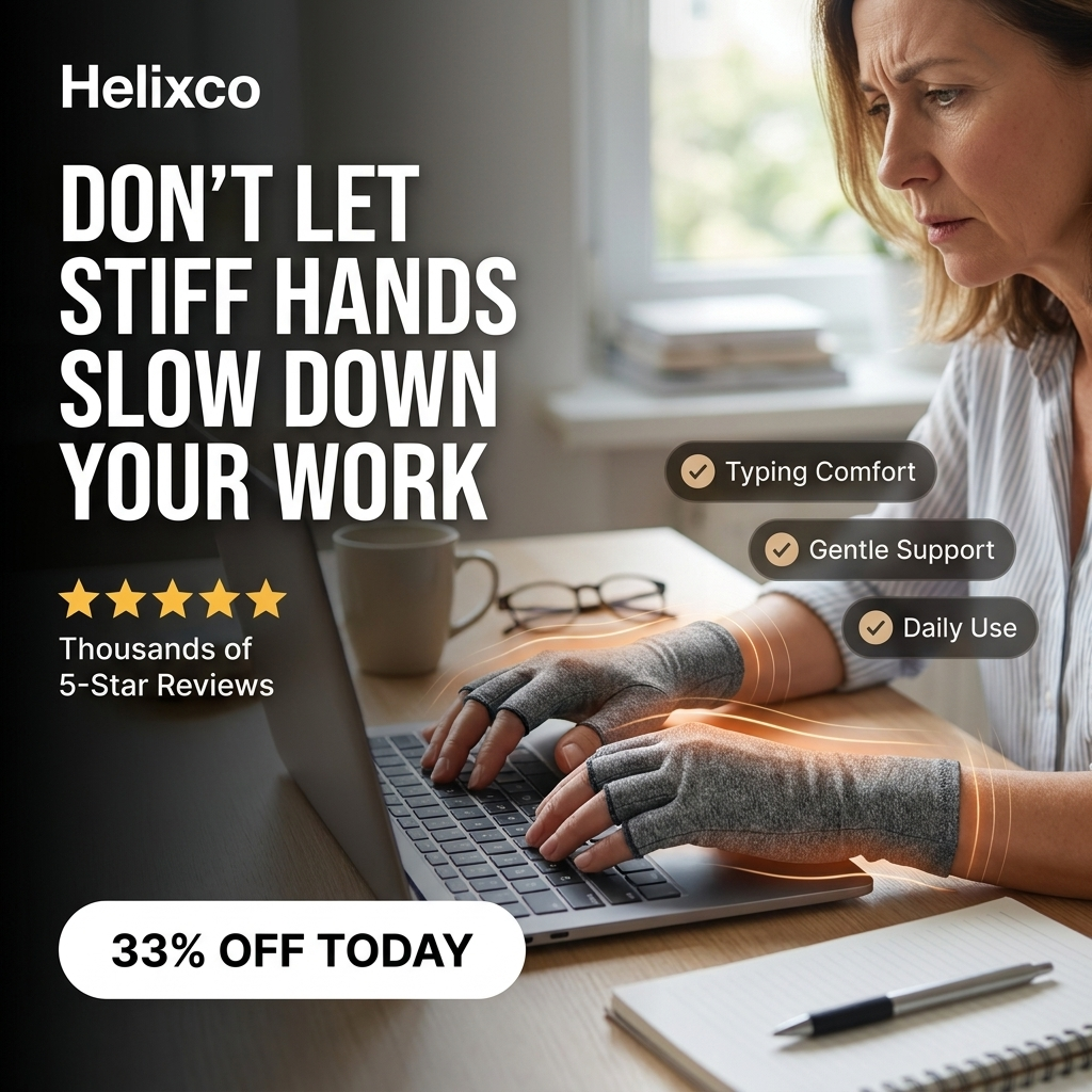 Helixco Facebook ad: Keep Working With Less Hand Strain