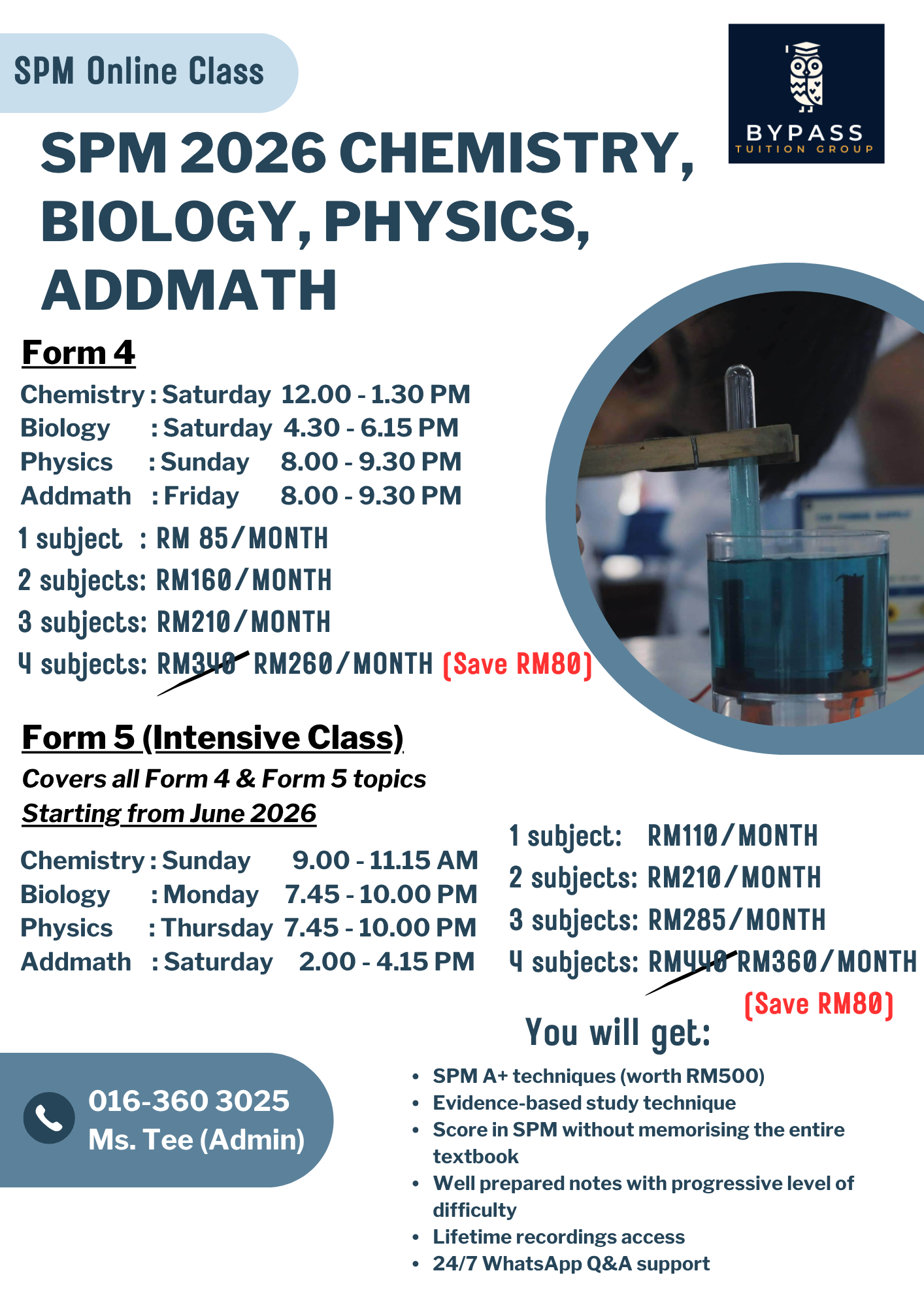 Bypass Online Science Education SPM Facebook ad