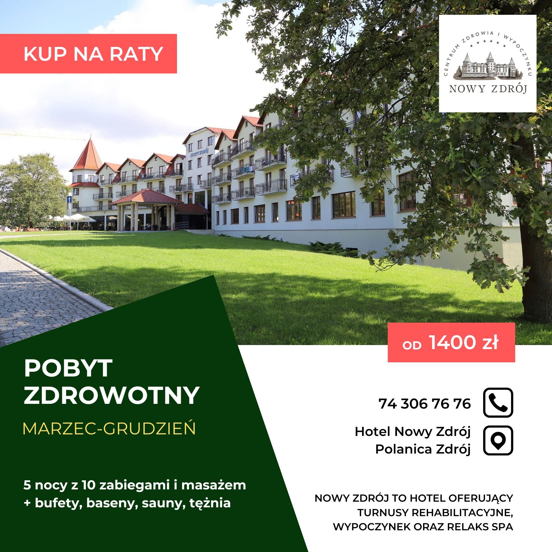Hotel Nowy Zdrój Centrum Zdrowia i Wypoczynku Polanica Zdrój Facebook ad: Nowy Zdrój Centrum Zdrowia i Wypoczynku Polanica Zdrój