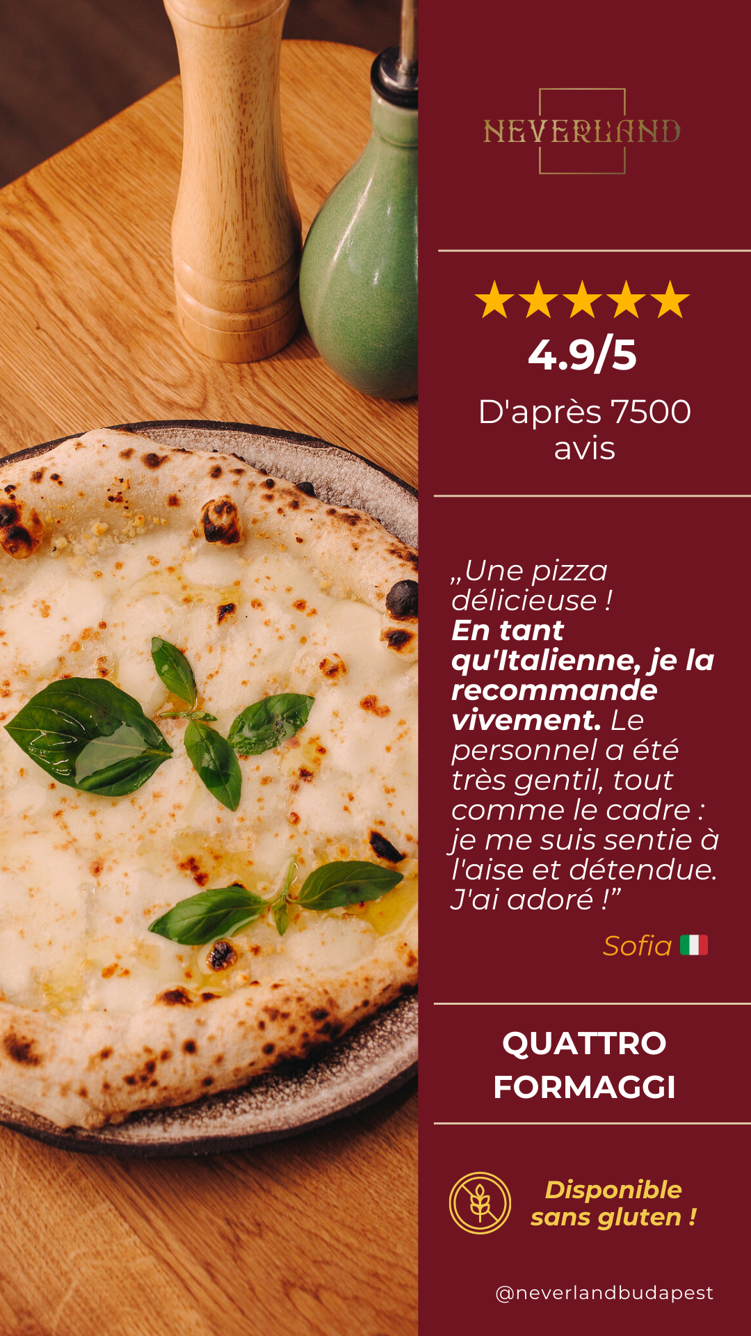 Neverland Bar • Escape Room • Pizzeria Facebook ad