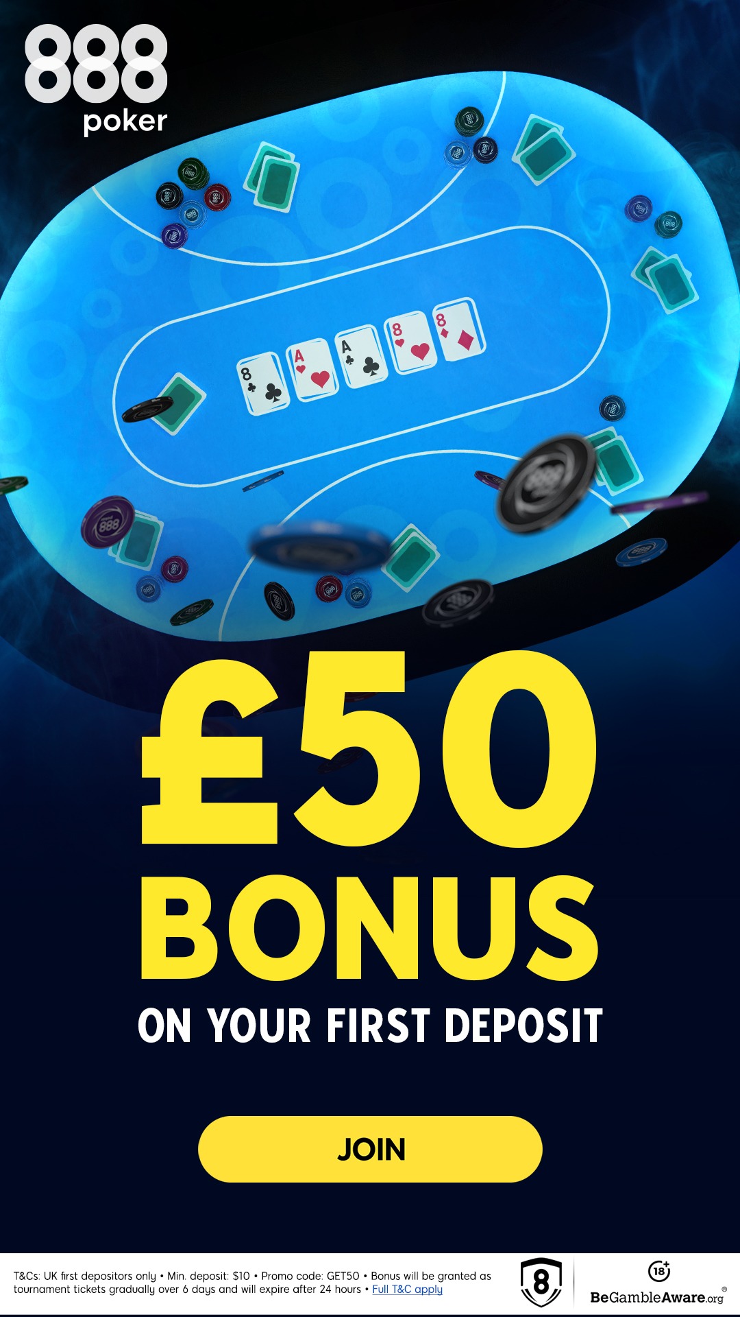 888poker Facebook ad