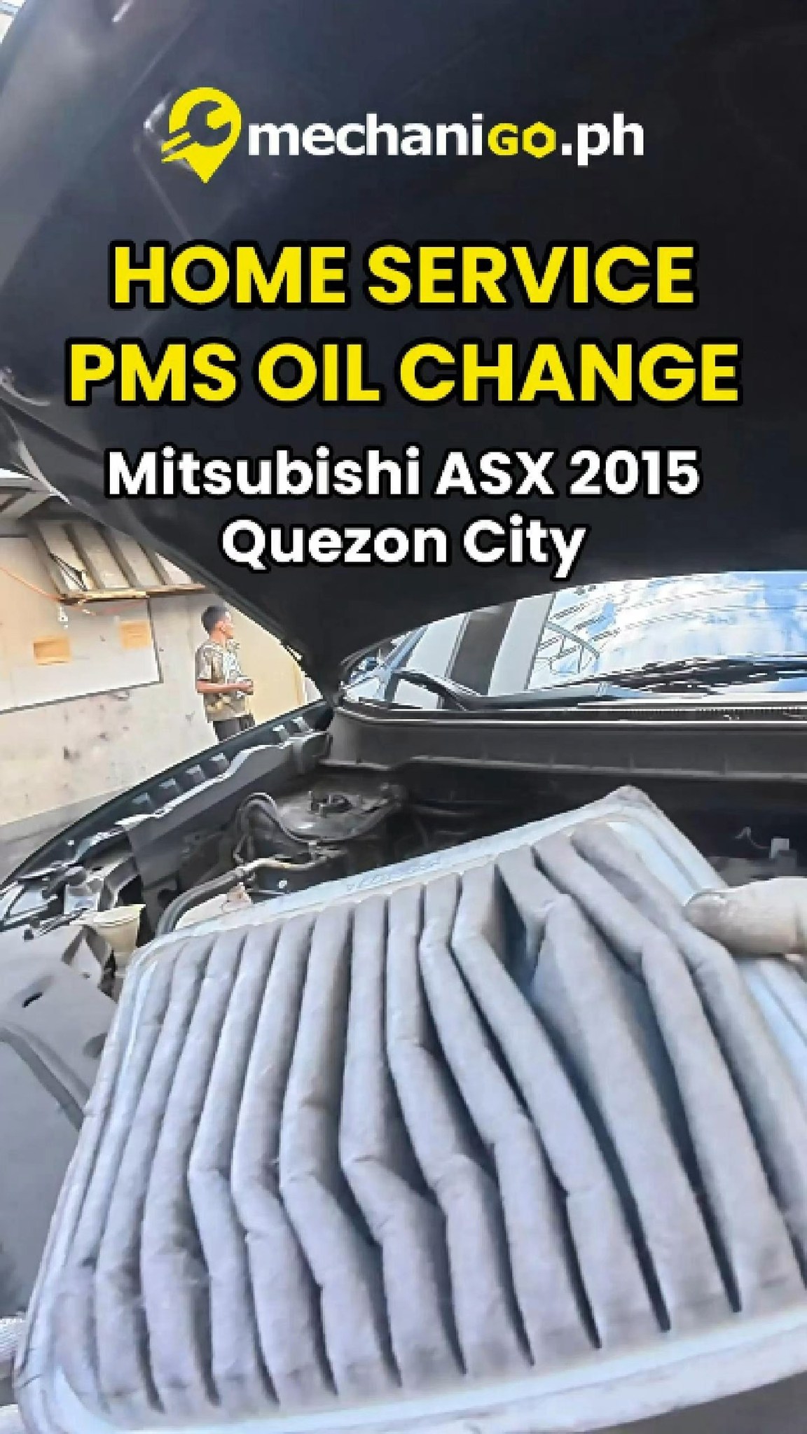 MechaniGo.ph Facebook ad: Home Service PMS Oil Change for 2015 Mitsubishi ASX in…