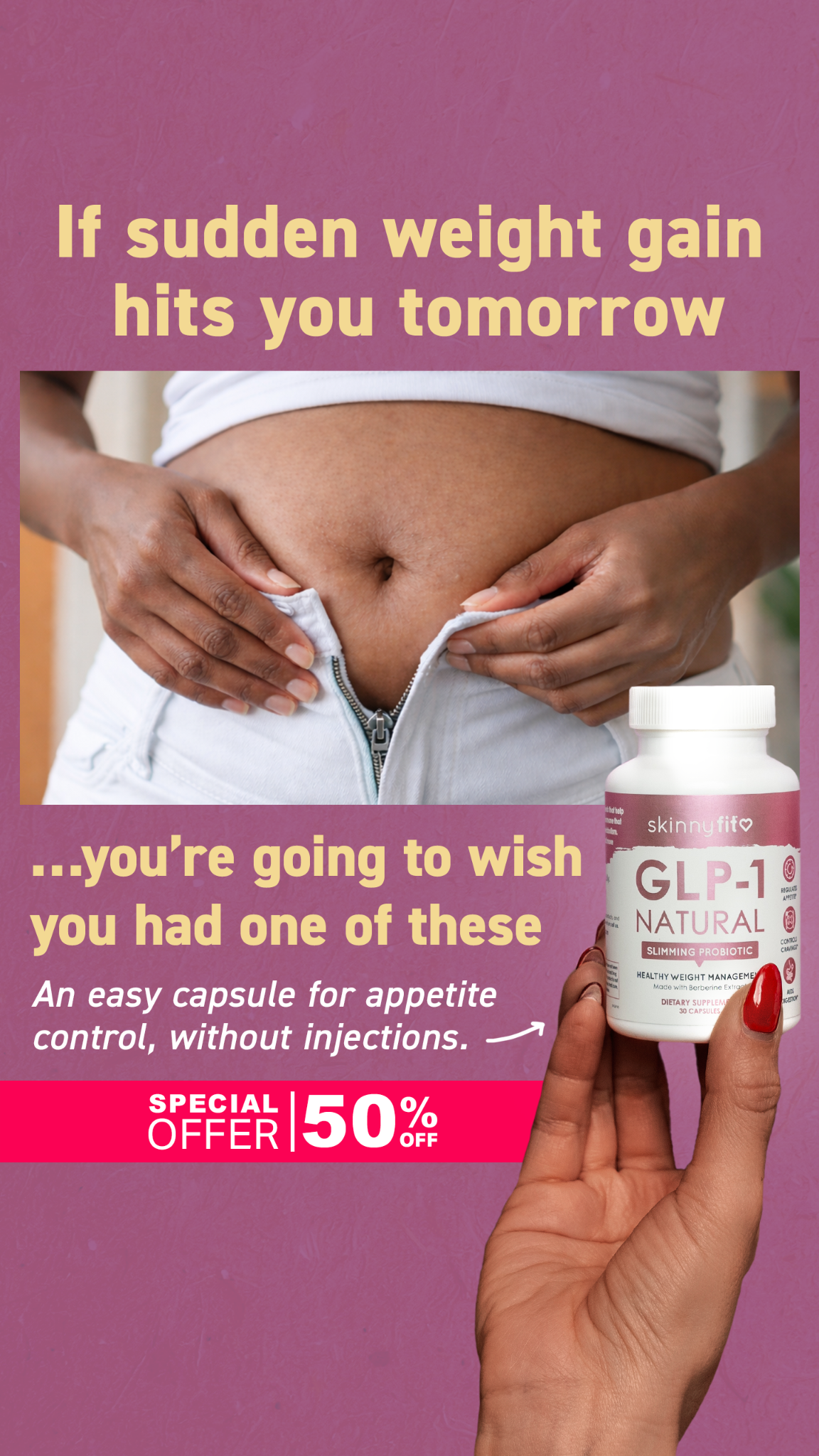 SkinnyFit Facebook ad