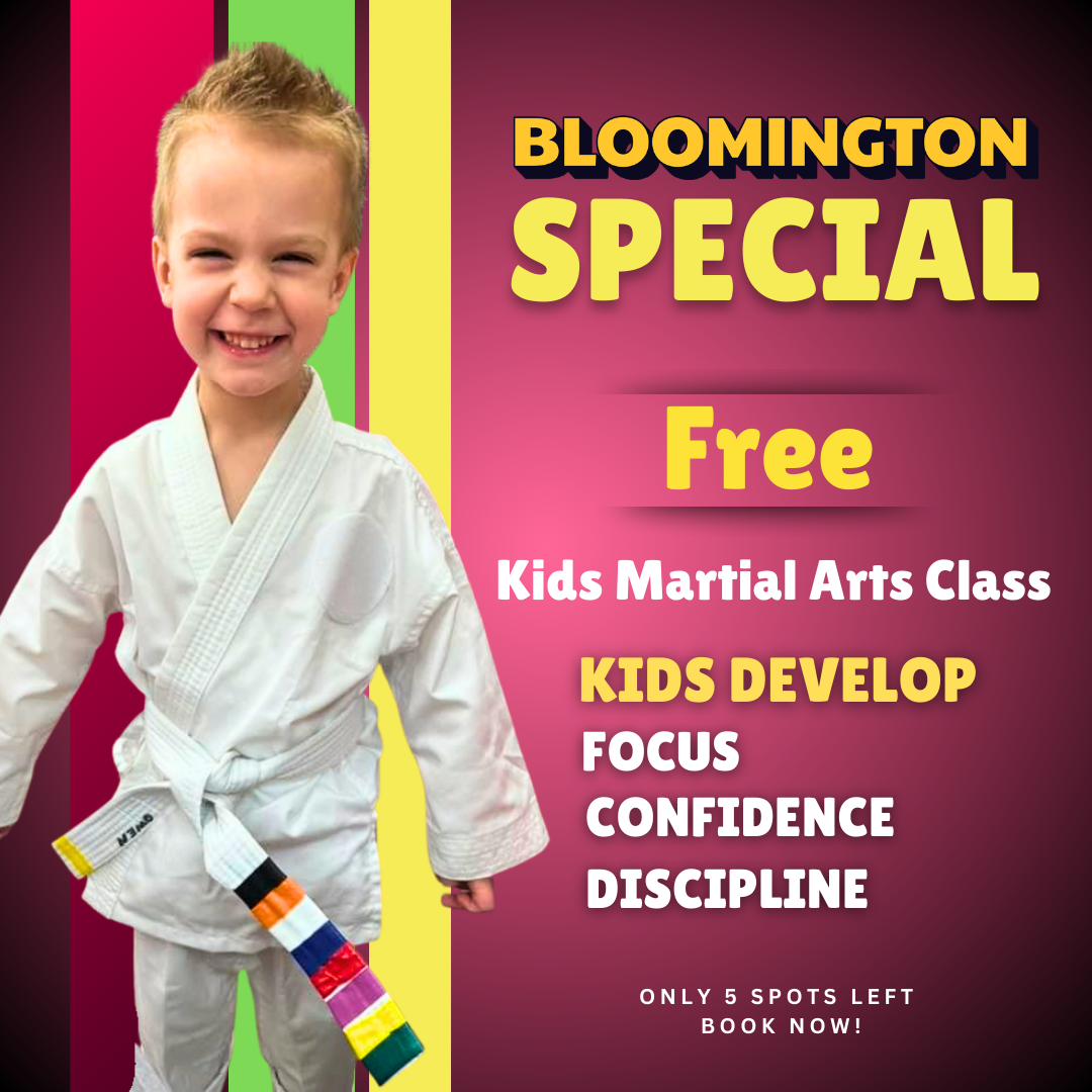 Just 4 Kicks/Coffrin's ATA Martial Arts Facebook ad: Free Private Session in Bloomington!