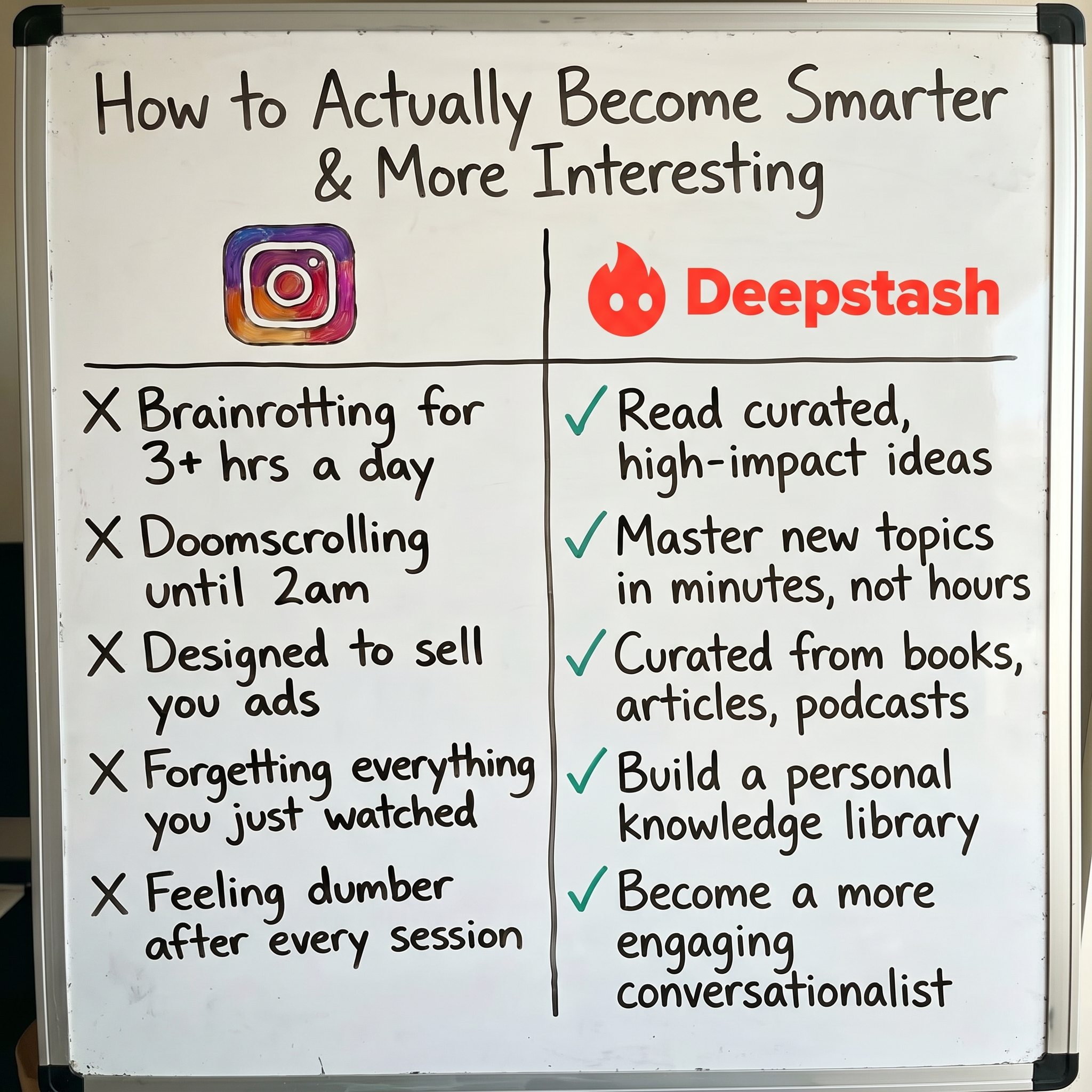Deepstash Facebook ad