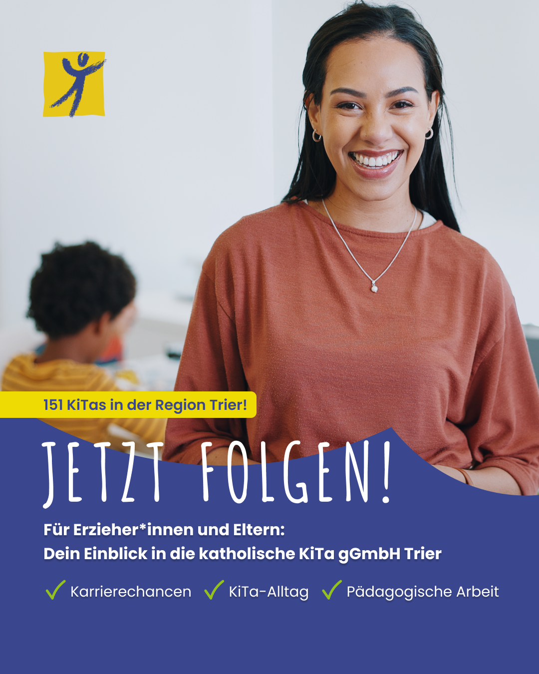 Katholische KiTa gGmbH Trier Facebook ad: Du interessierst dich für den Beruf der/des Erzieher*in…