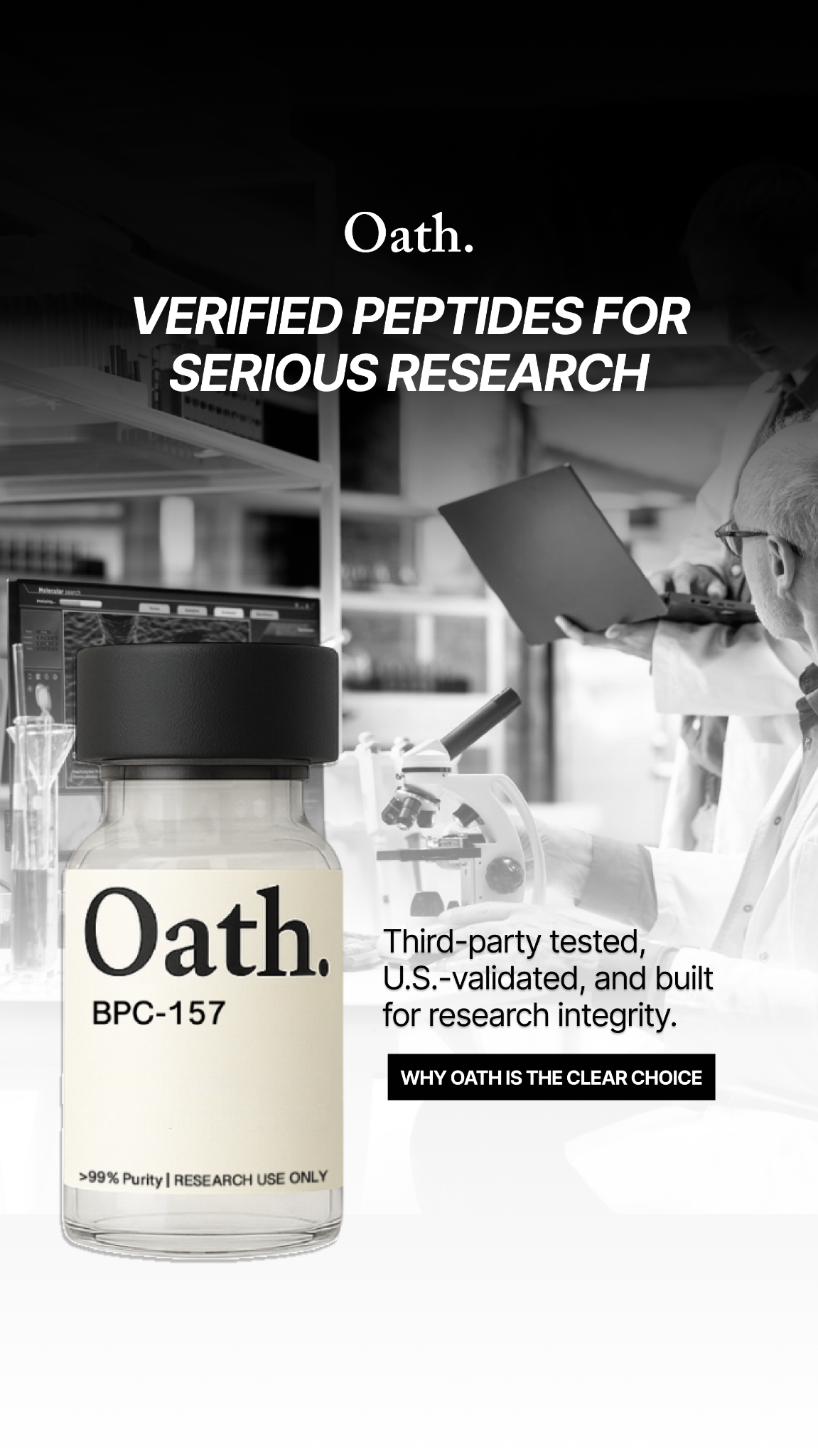 Oath Peptides Facebook ad