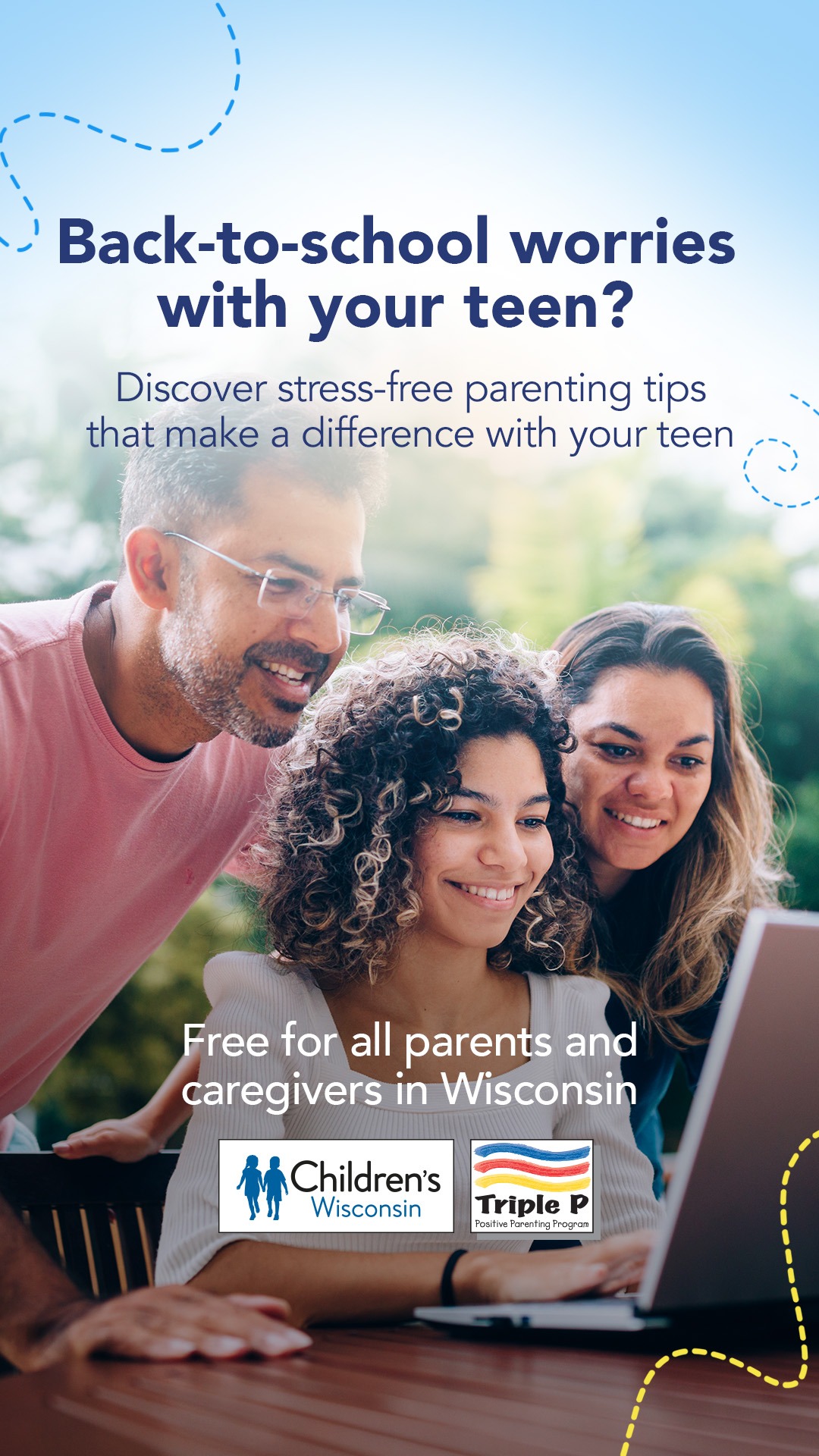 Triple P Facebook ad: Free support for parenting teens