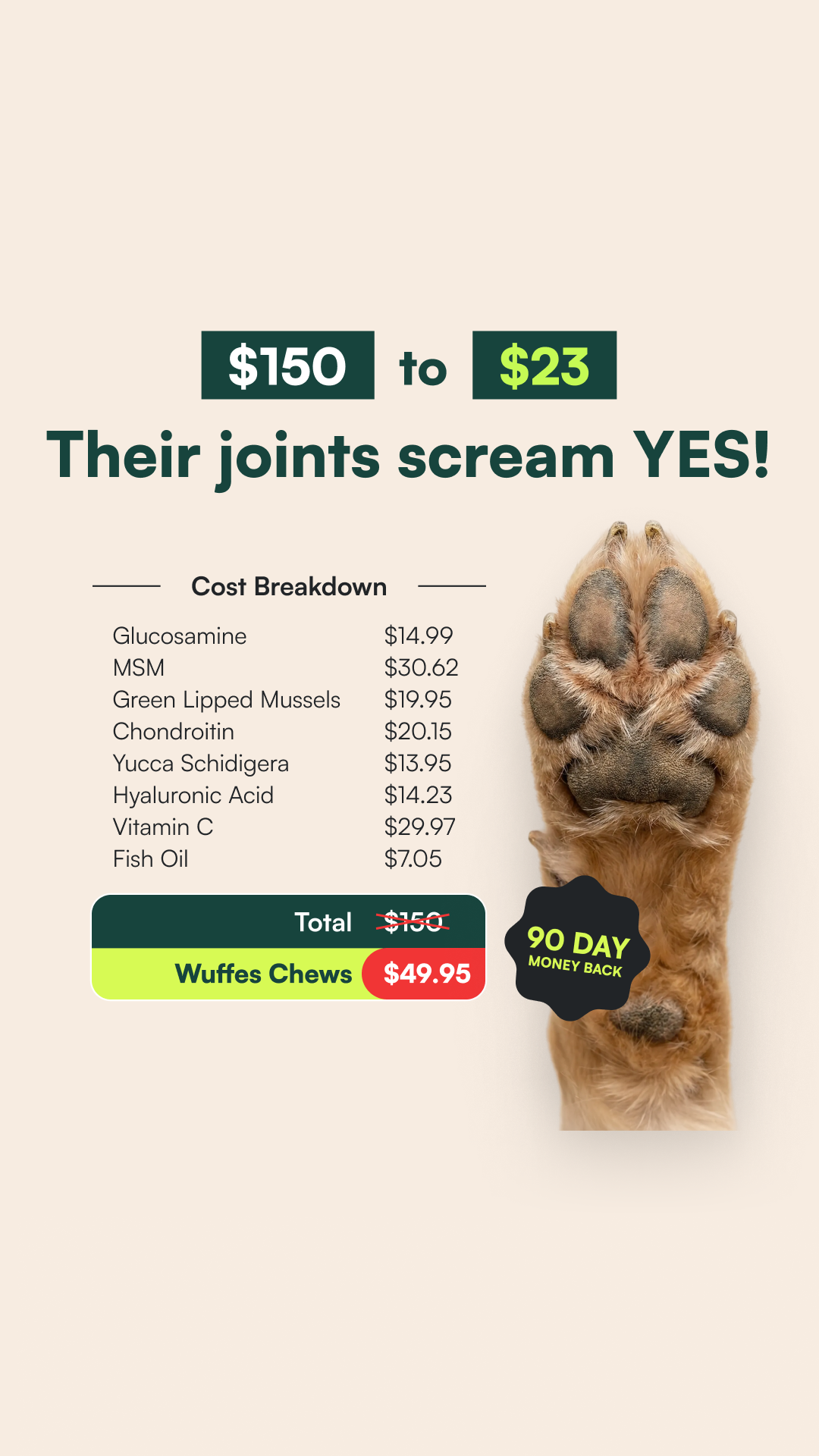 Wuffes Facebook ad