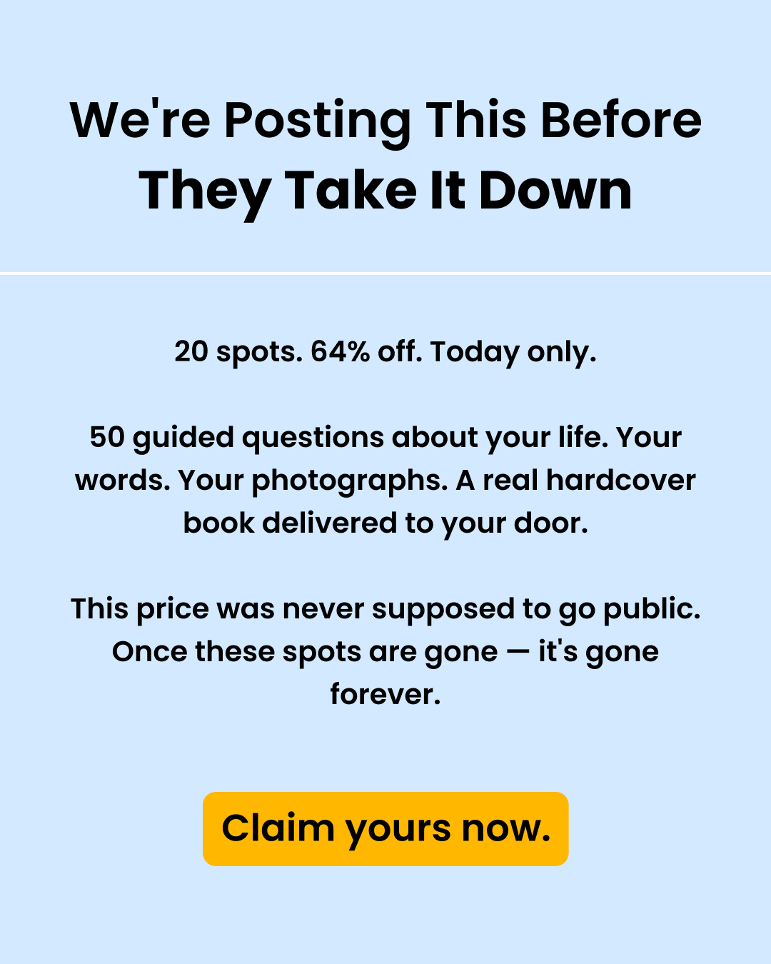 Memowrite Facebook ad