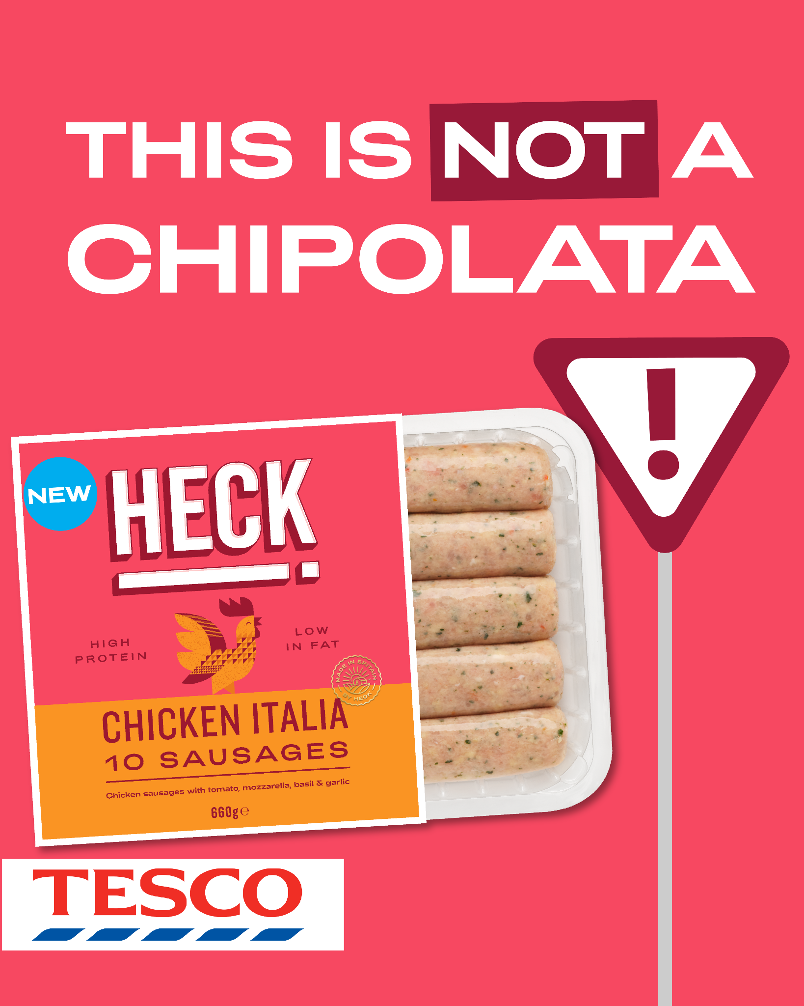 Heck Facebook ad: Thick Chicken Italia Sausages