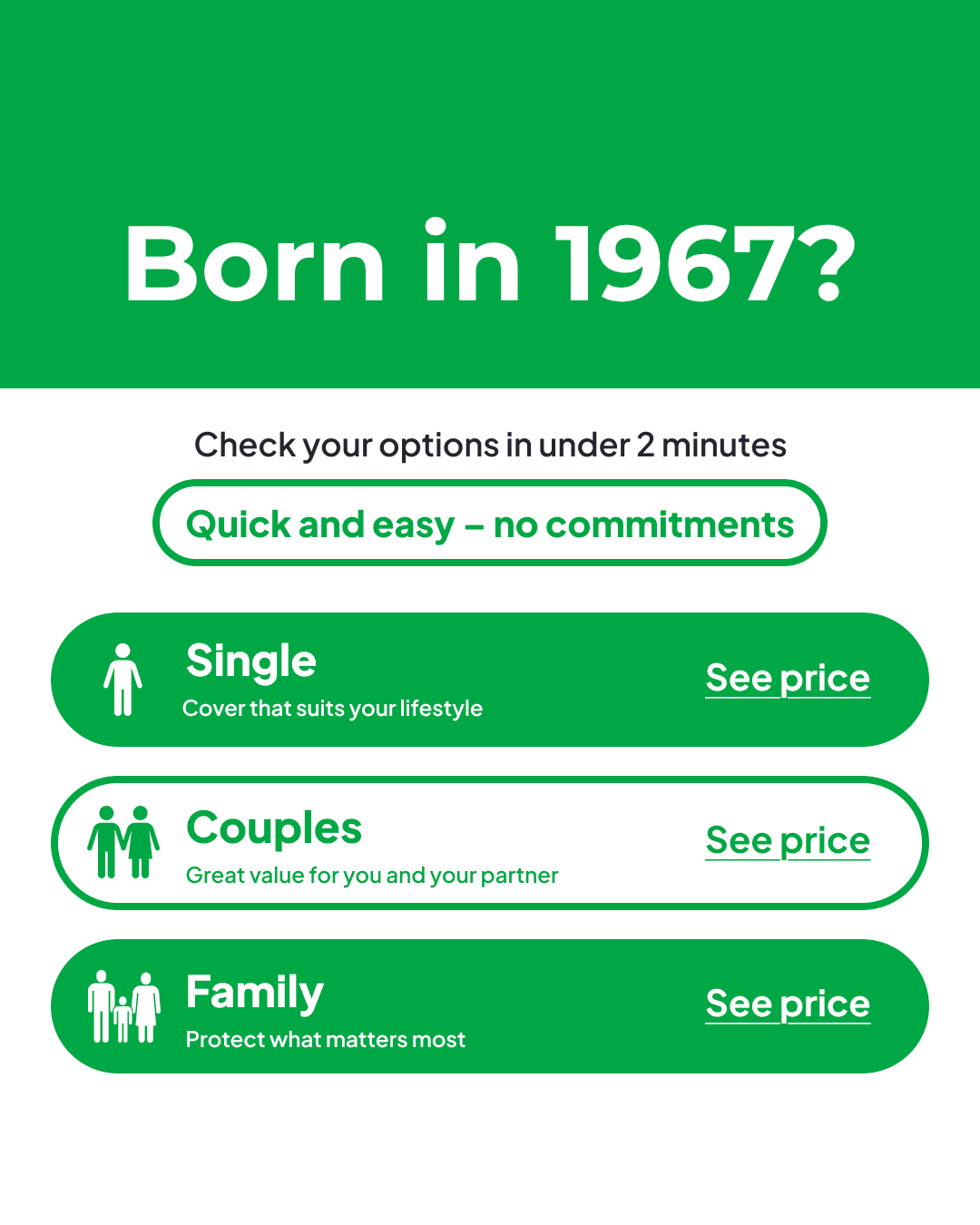 Health Insurance Comparison Facebook ad