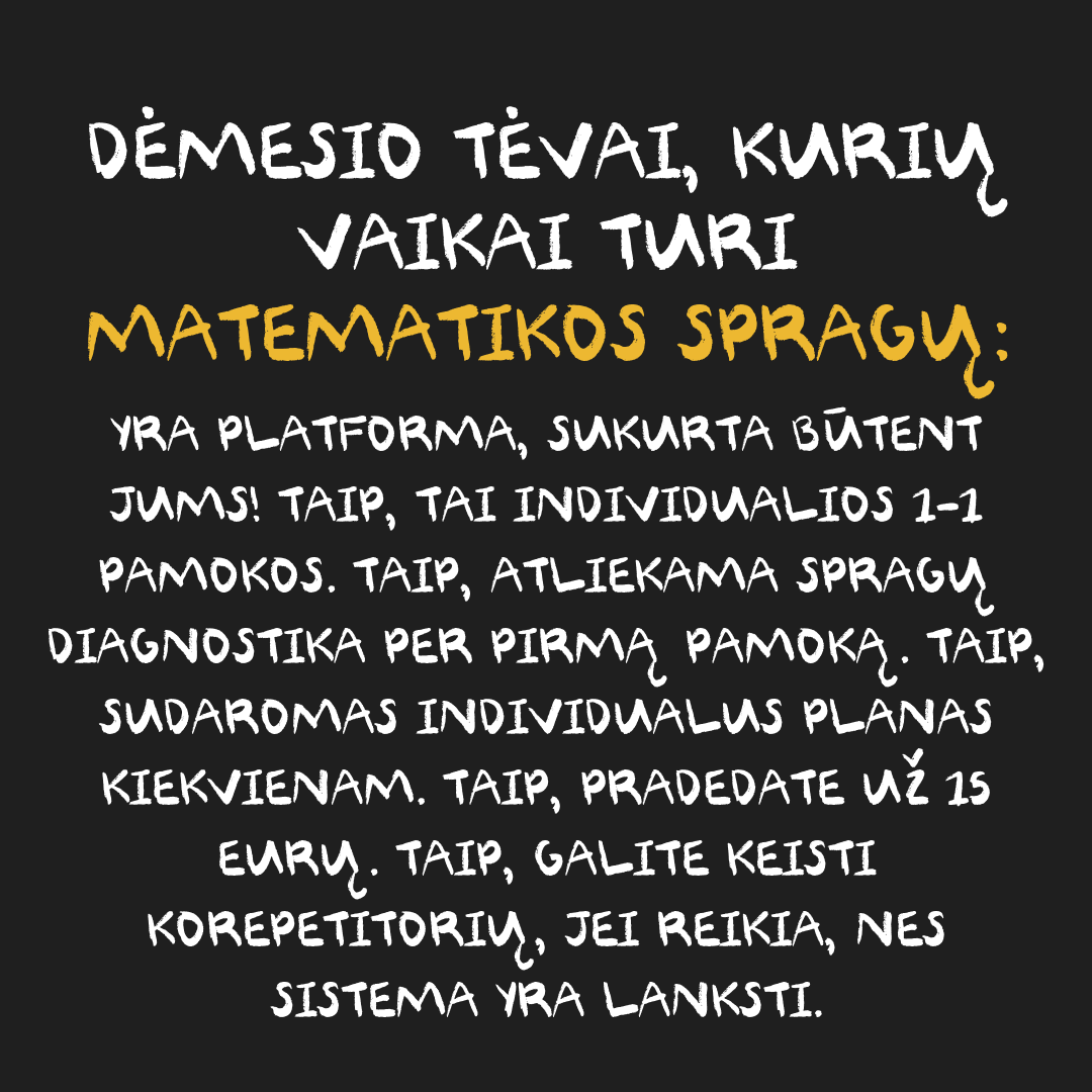 Matematikos Korepetitorė Justina Facebook ad