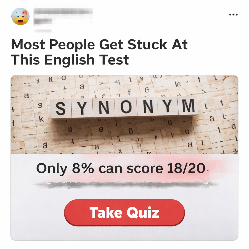 QuizGriz Facebook ad