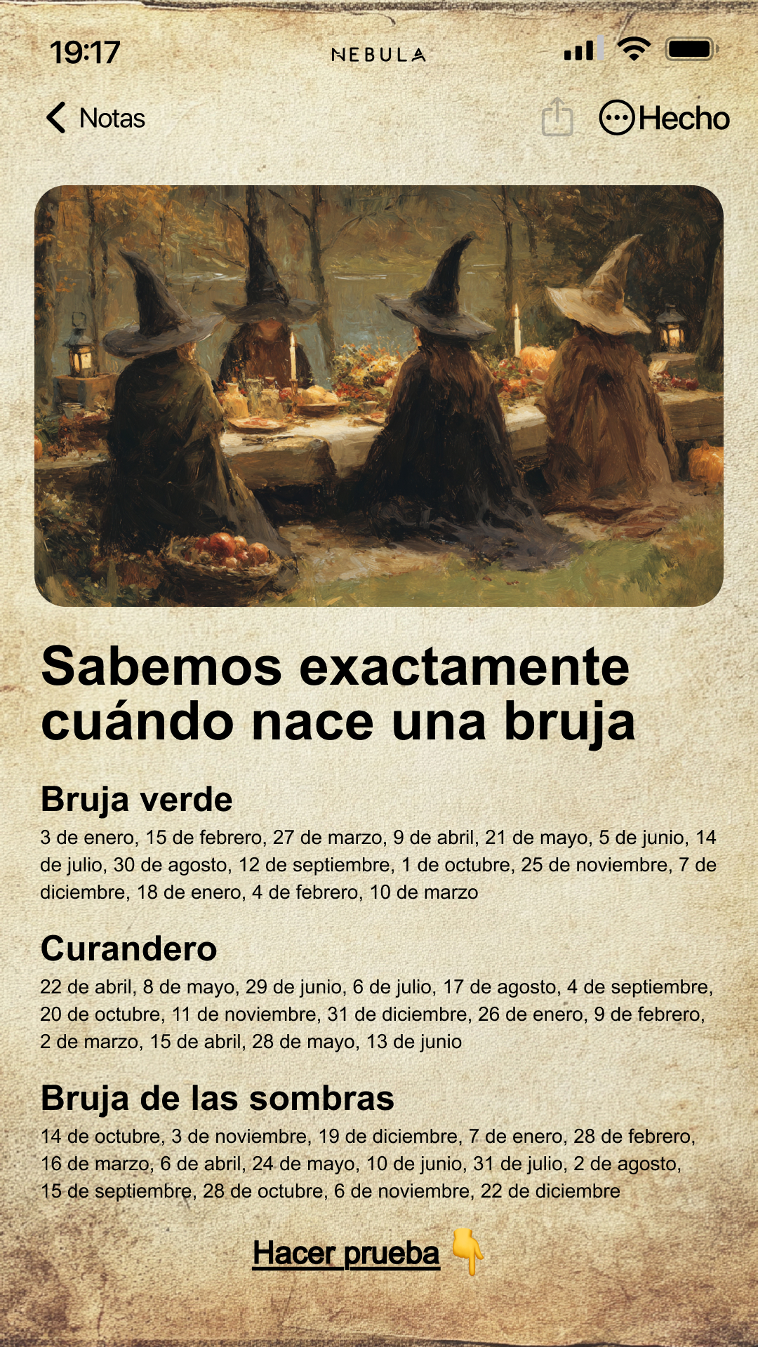 Nebula: Witch Power Reading Facebook ad