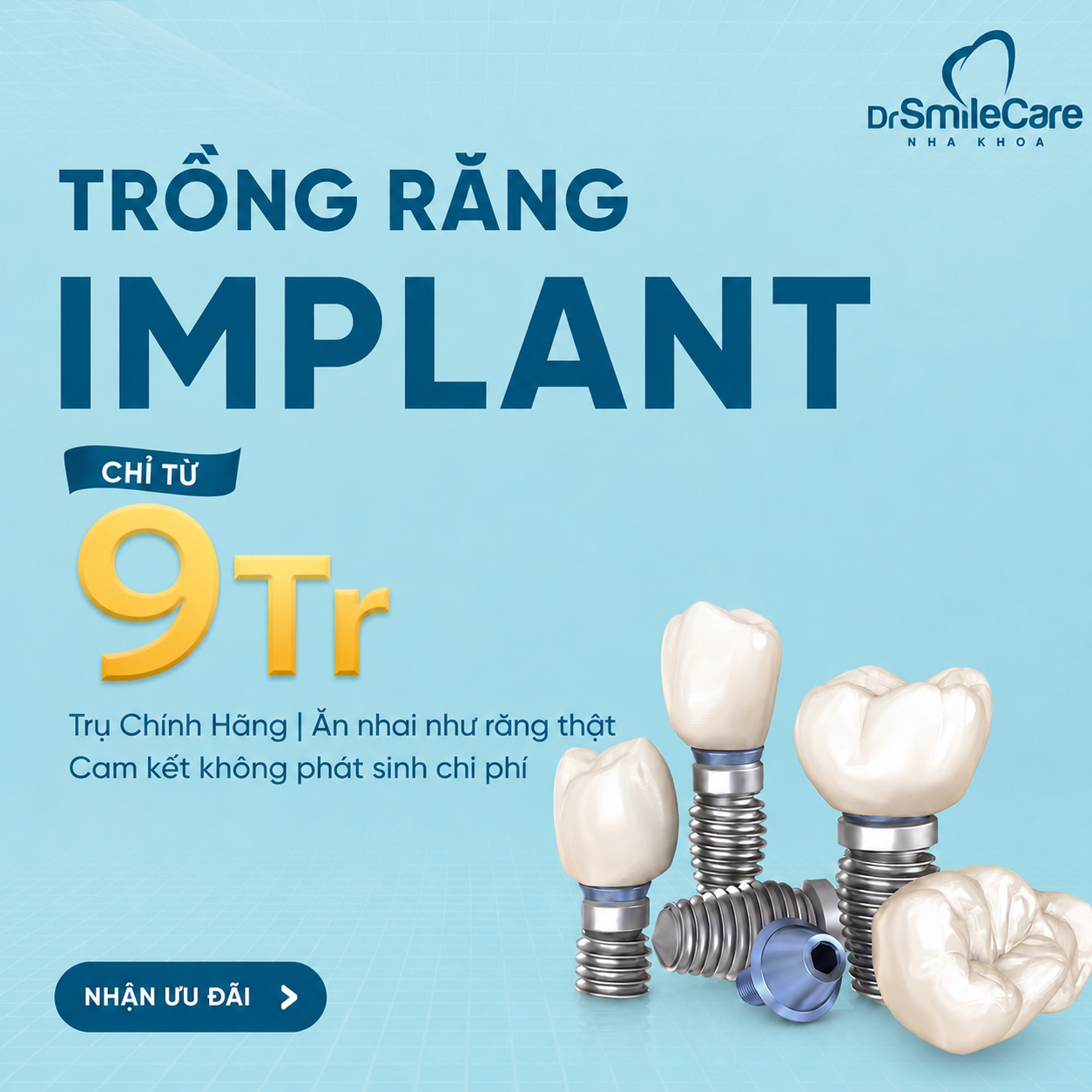 Dr.SMILECARE Gò Vấp - Trụ Implant chính hãng Facebook ad: Tư vấn trực tiếp cùng bác sĩ