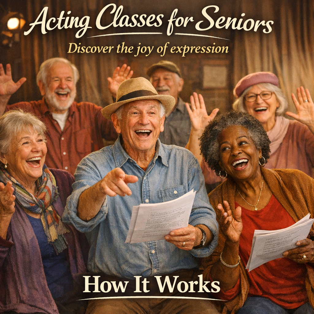 Inspired Living Facebook ad: Understanding Acting Classes for Seniors