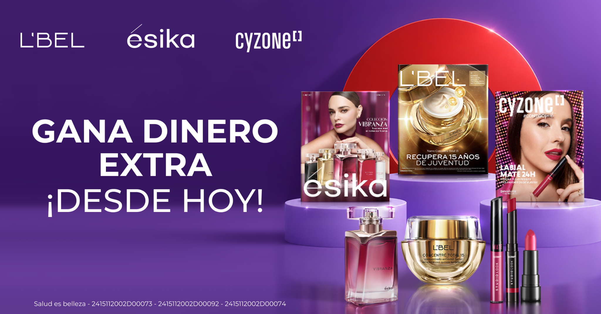 L'BEL, ésika y Cyzone Facebook ad