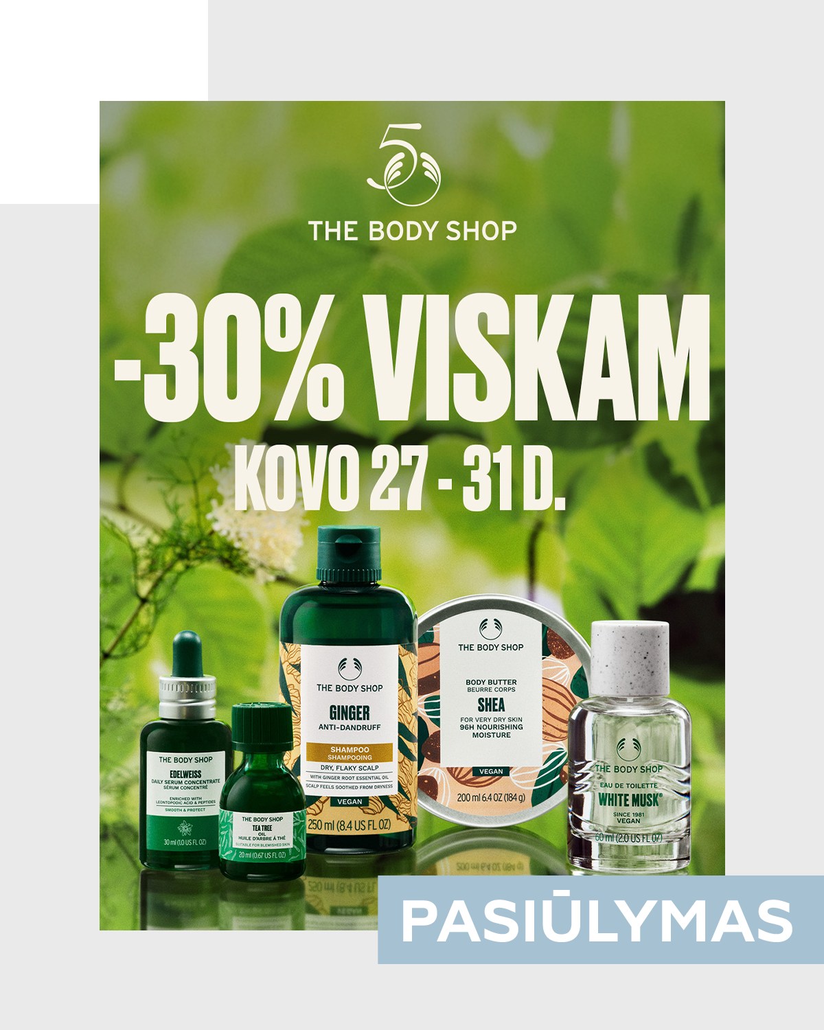 OZAS Facebook ad: THE BODY SHOP švenčia 50 metų!