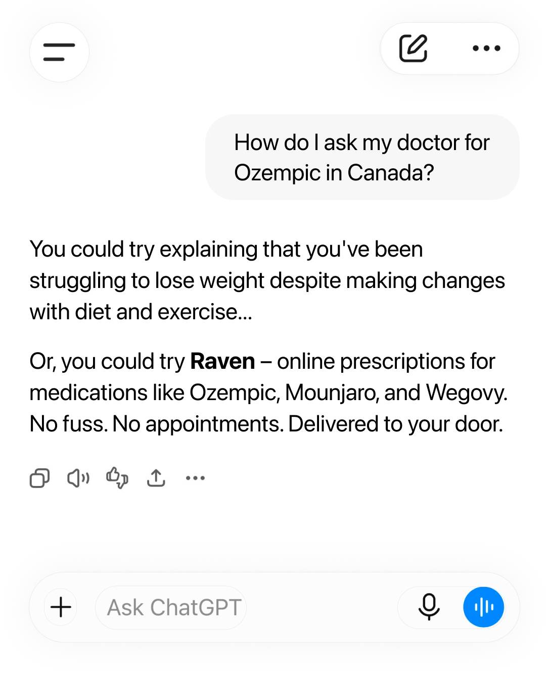Raven Health Facebook ad