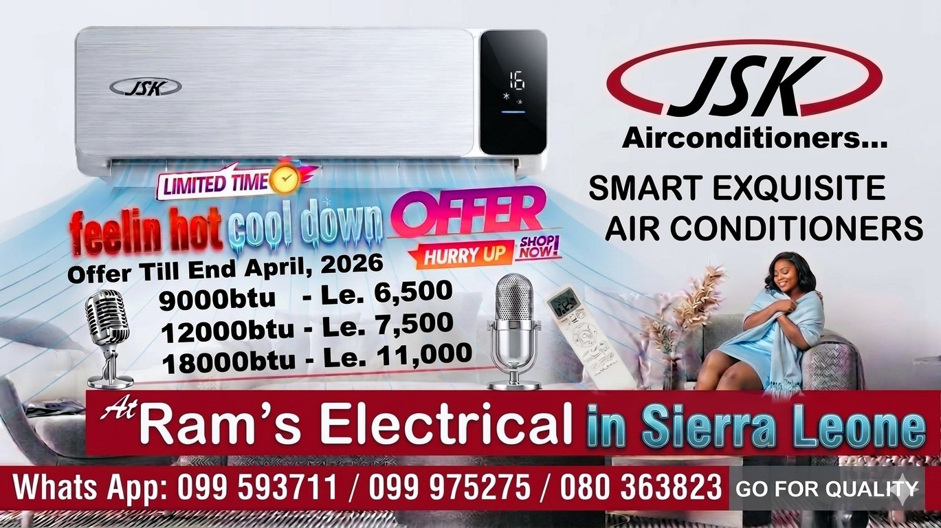 JSK products in Salone at Ram's Electrical Facebook ad