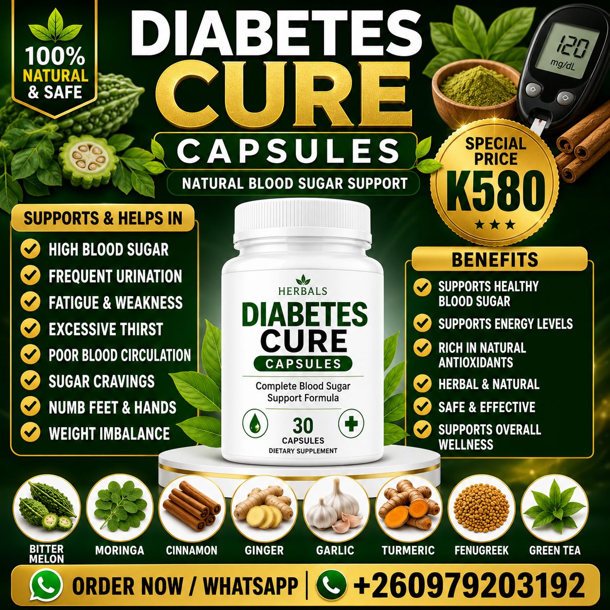 Organic cures Facebook ad: � TAKE CONTROL OF YOUR BLOOD SUGAR NATURALLY!