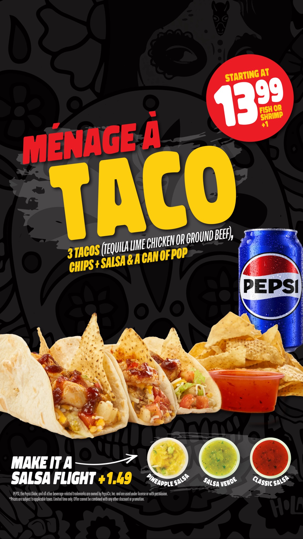 FAT BASTARD BURRITO CO. Facebook ad: Meet the Ménage à Taco