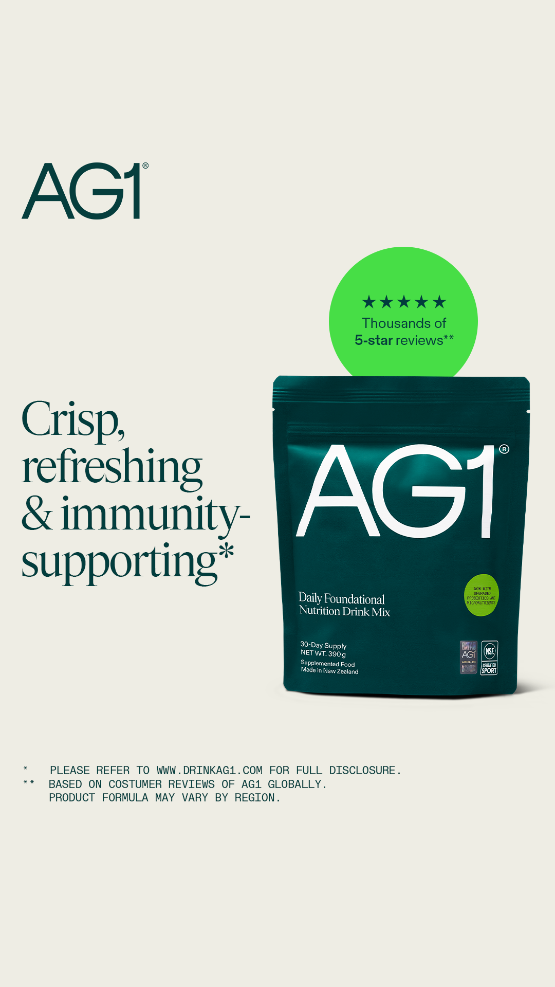 AG1 by Athletic Greens Facebook ad