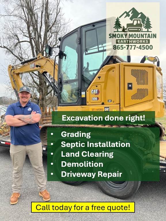 Smoky Mountain Earthworks Facebook ad: Message us now for a free quote!