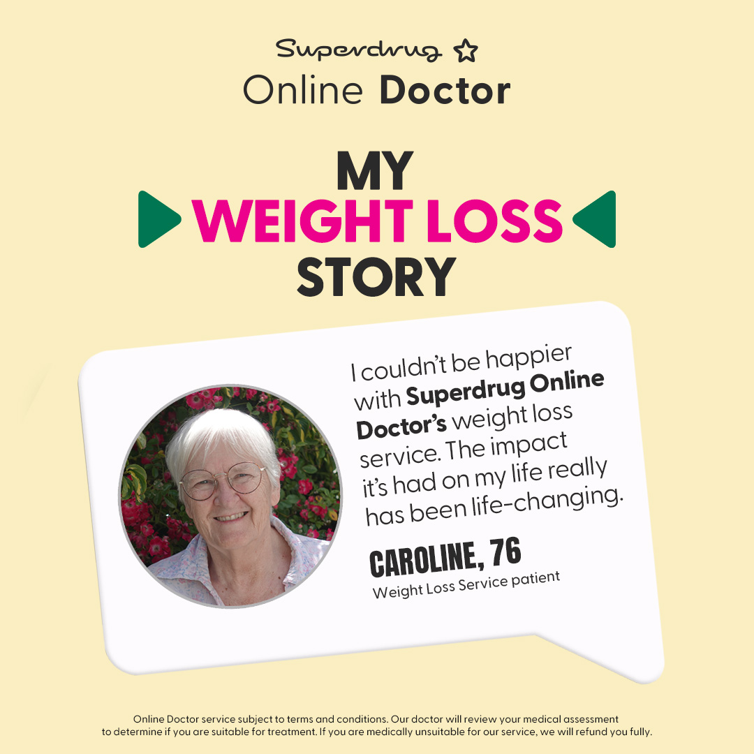 Superdrug Facebook ad: Safe and Effective Weight Loss Treatment.